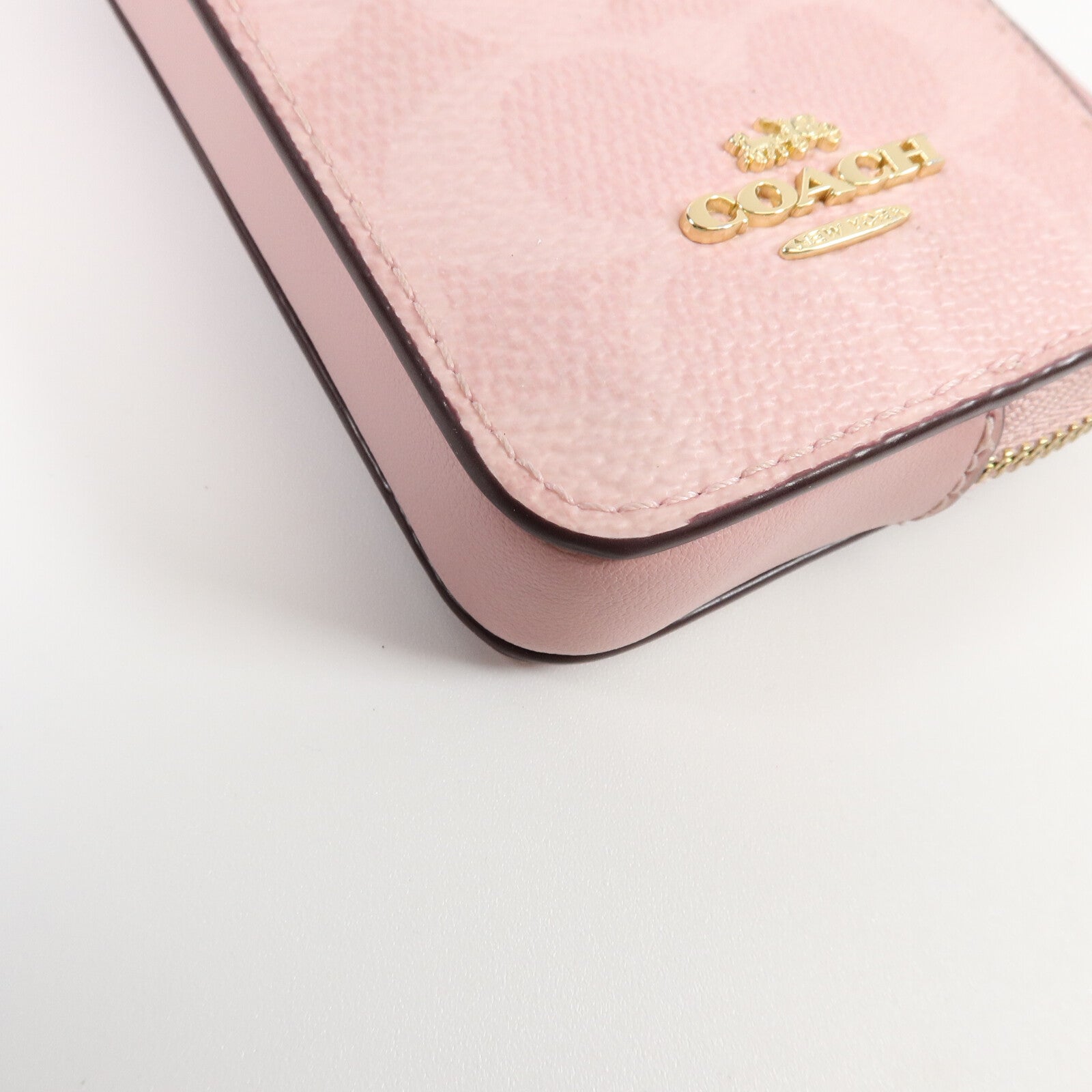 COACH 塗層帆布Zip Card Case卡片套
