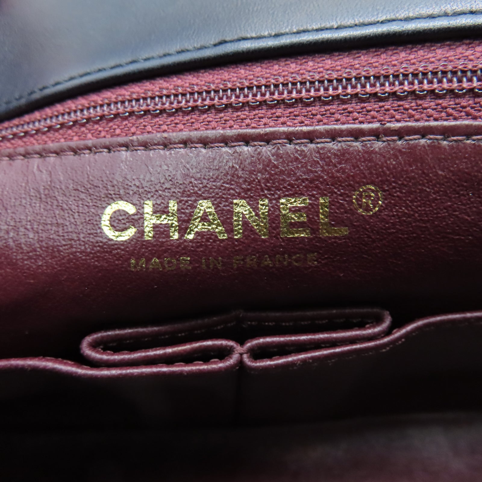 CHANEL 【清倉大減價】羊皮皮革Chain Shoulder金扣鏈帶肩背袋深藍色
