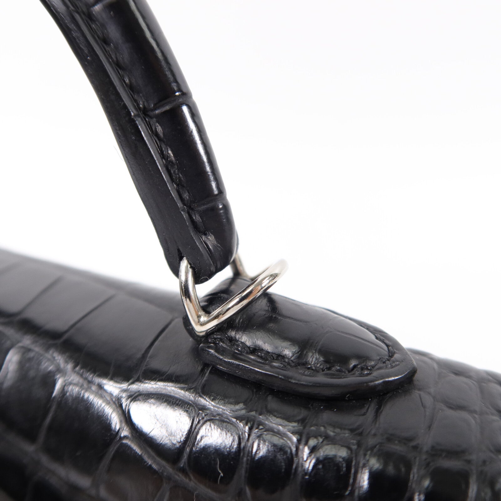 HERMES 珍稀皮革Mini Kelly II手挽肩背兩用袋Noir