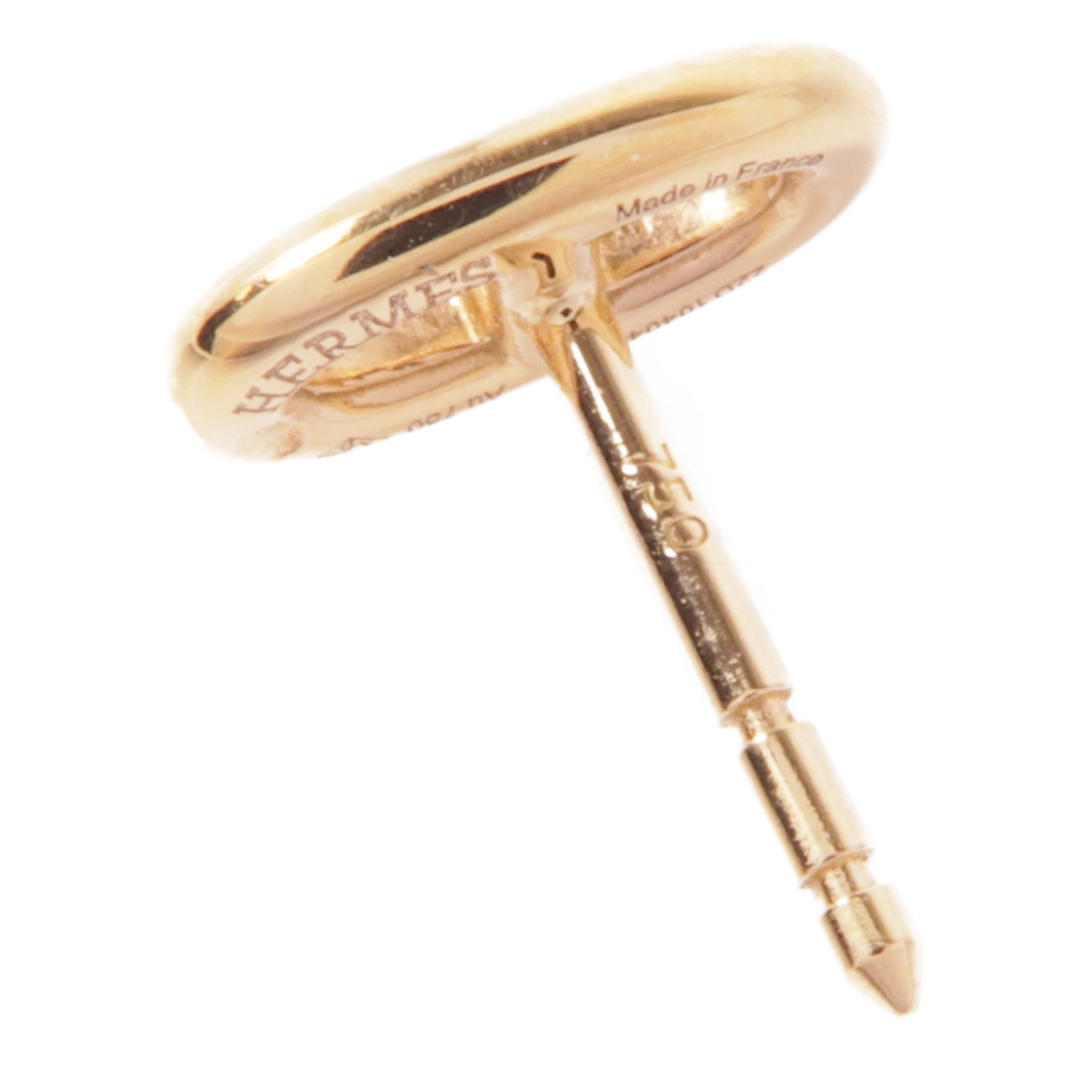 HERMES 18K玫瑰金Boutons D Oreilles Earrings耳環