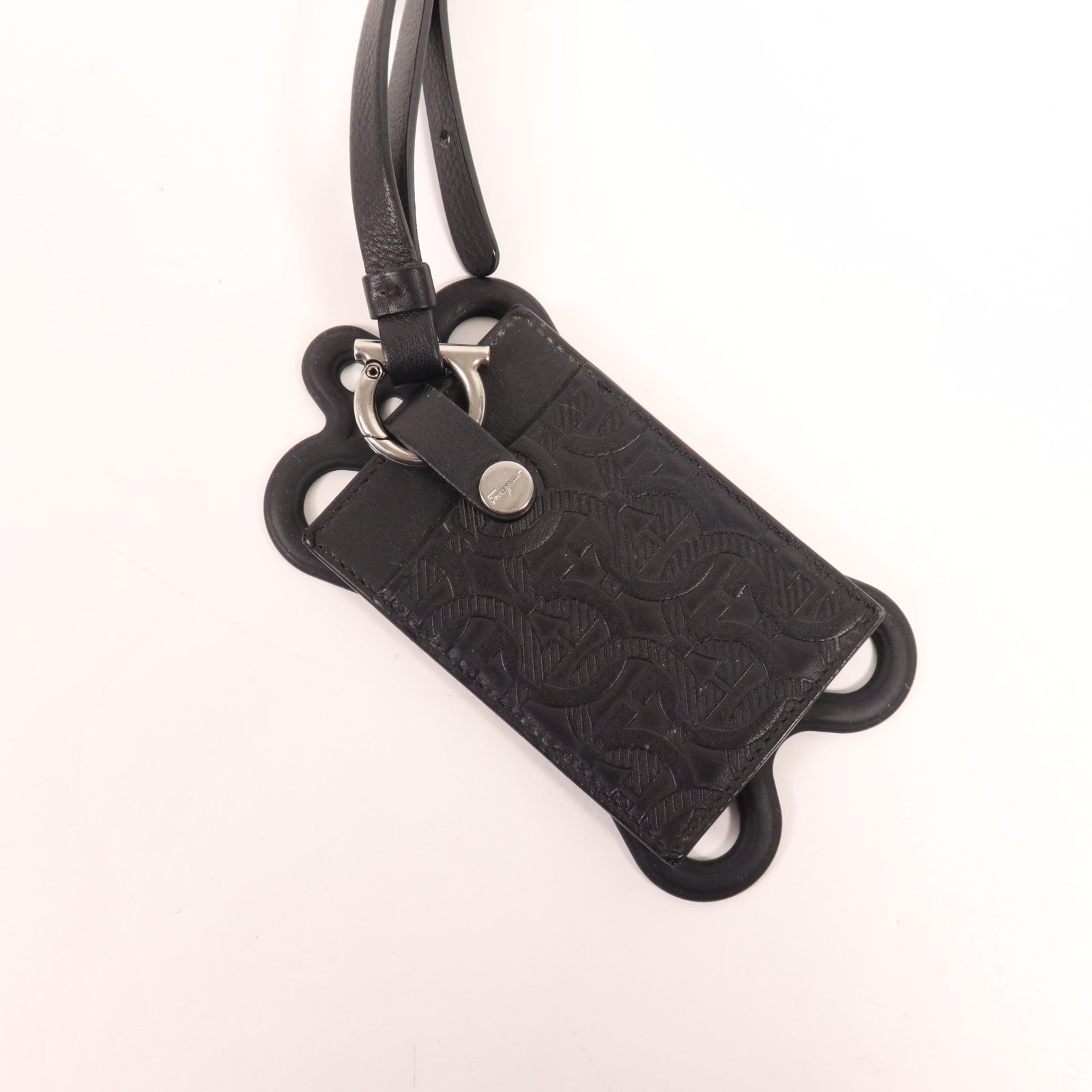 Salvatore Ferragamo 牛皮皮革Card Case銀扣卡片套