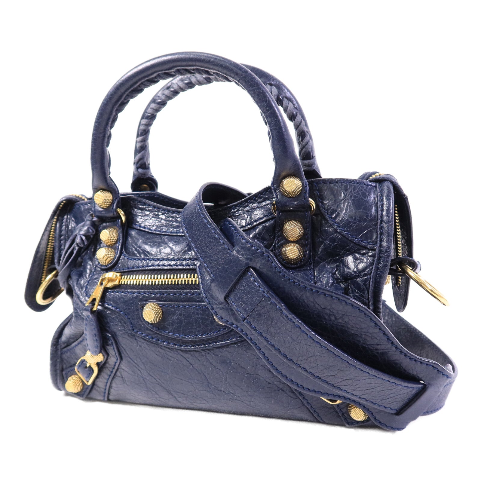 BALENCIAGA 牛皮皮革Mini City手挽肩背兩用袋