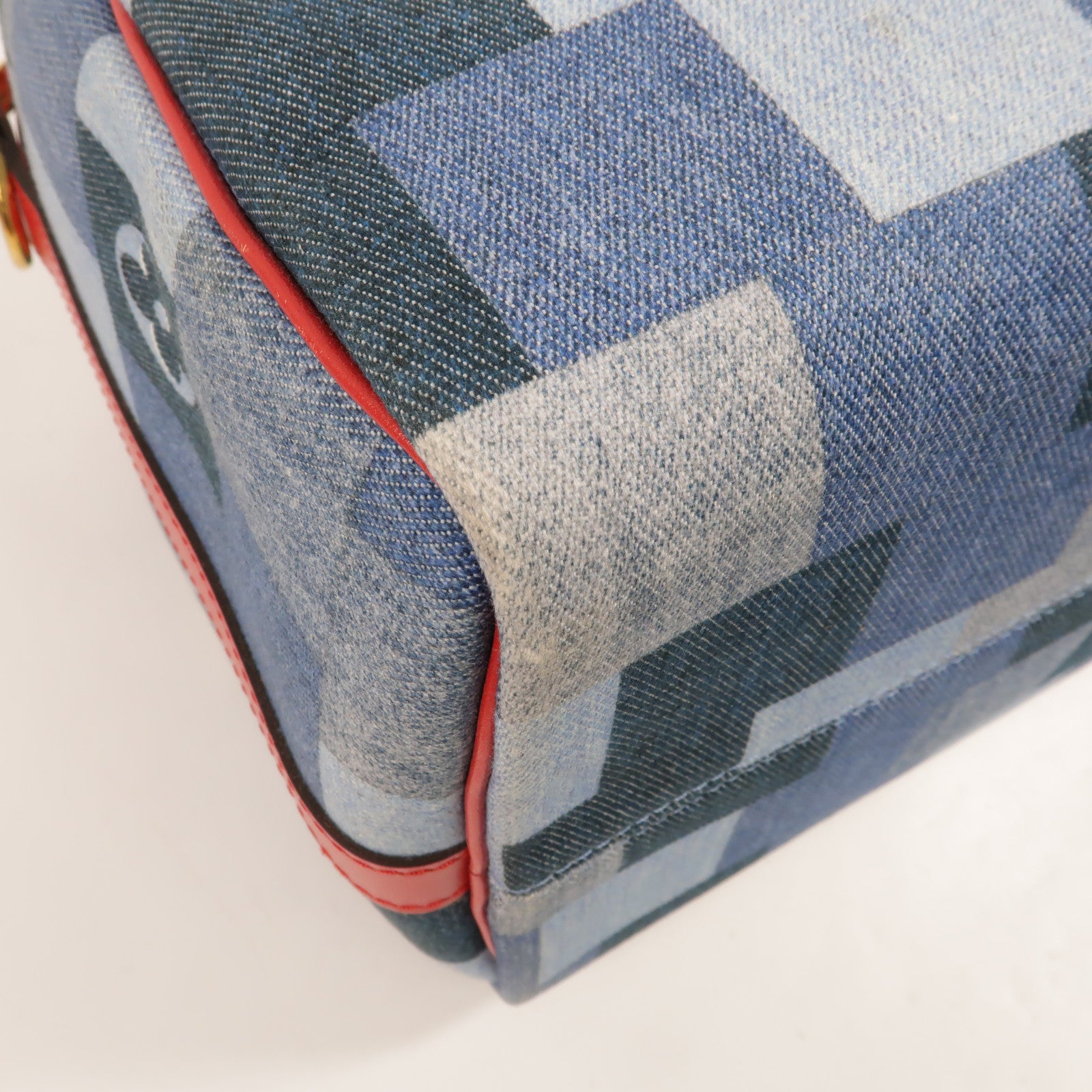 LOUIS VUITTON Monogram Denim Speedy Bandouliere 30手挽肩背兩用袋