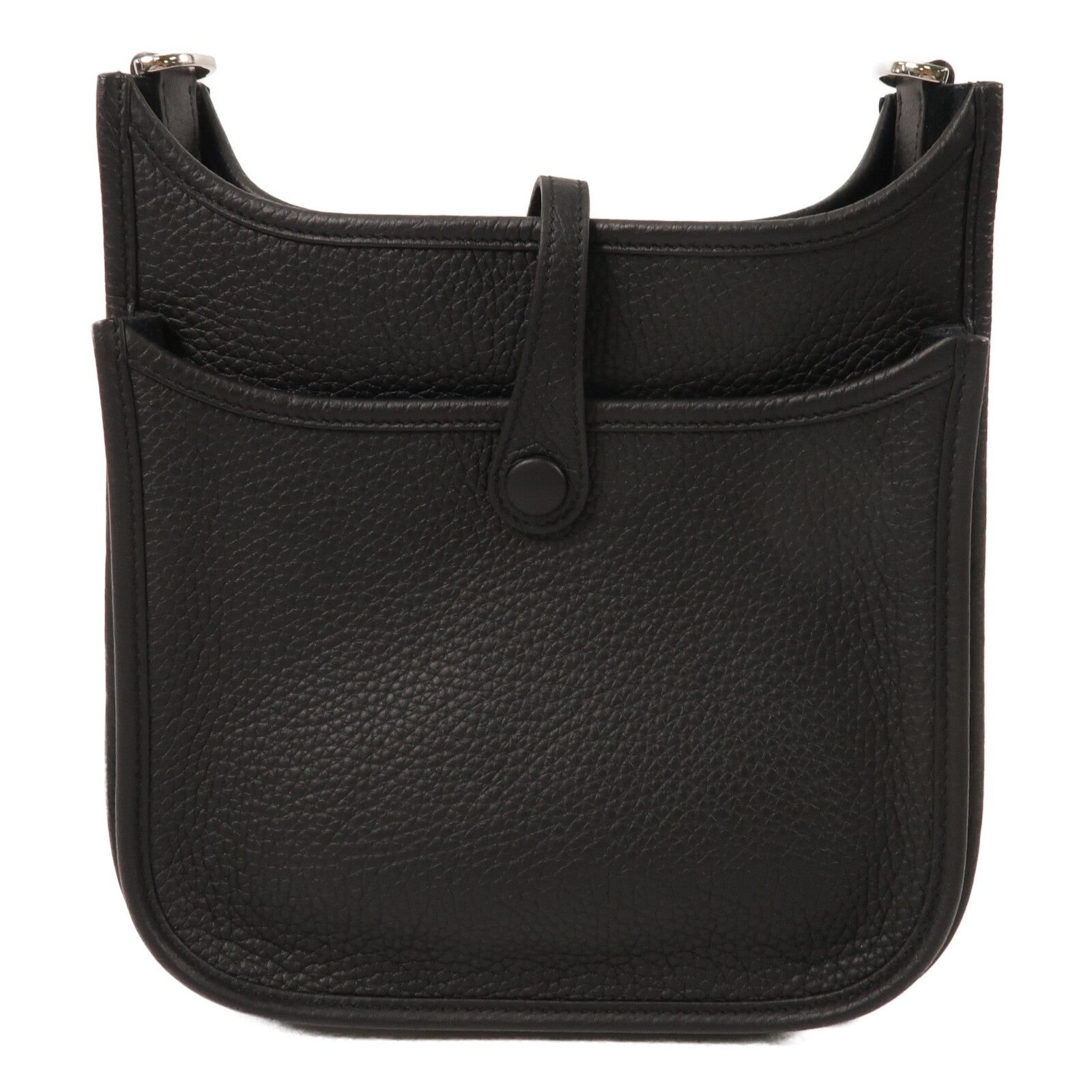 HERMES Clemence皮革Evelyne 23肩背袋Noir