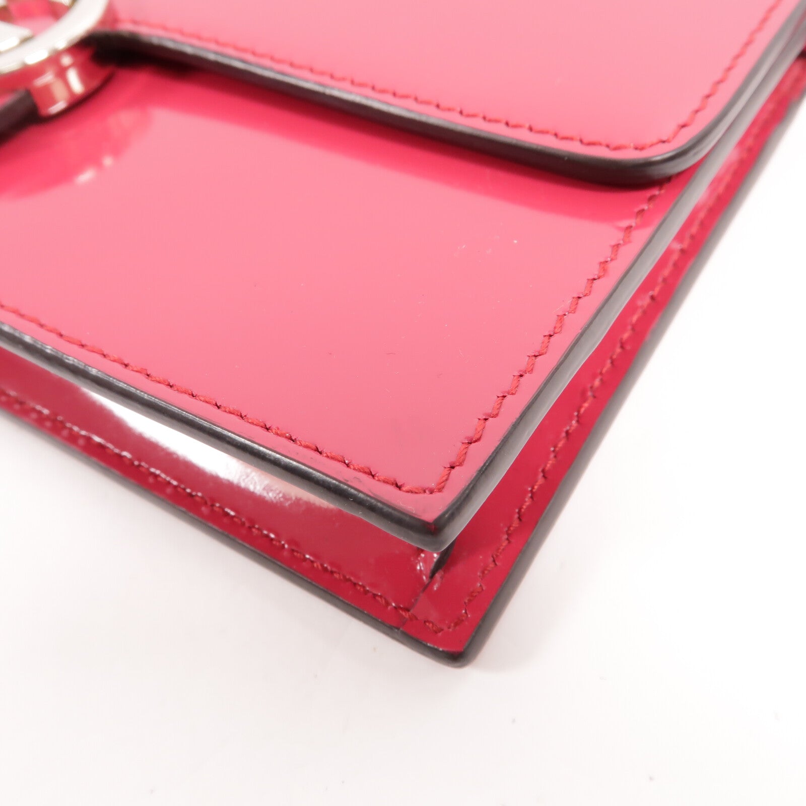 GUCCI 漆皮皮革Wallet On Chain肩背袋