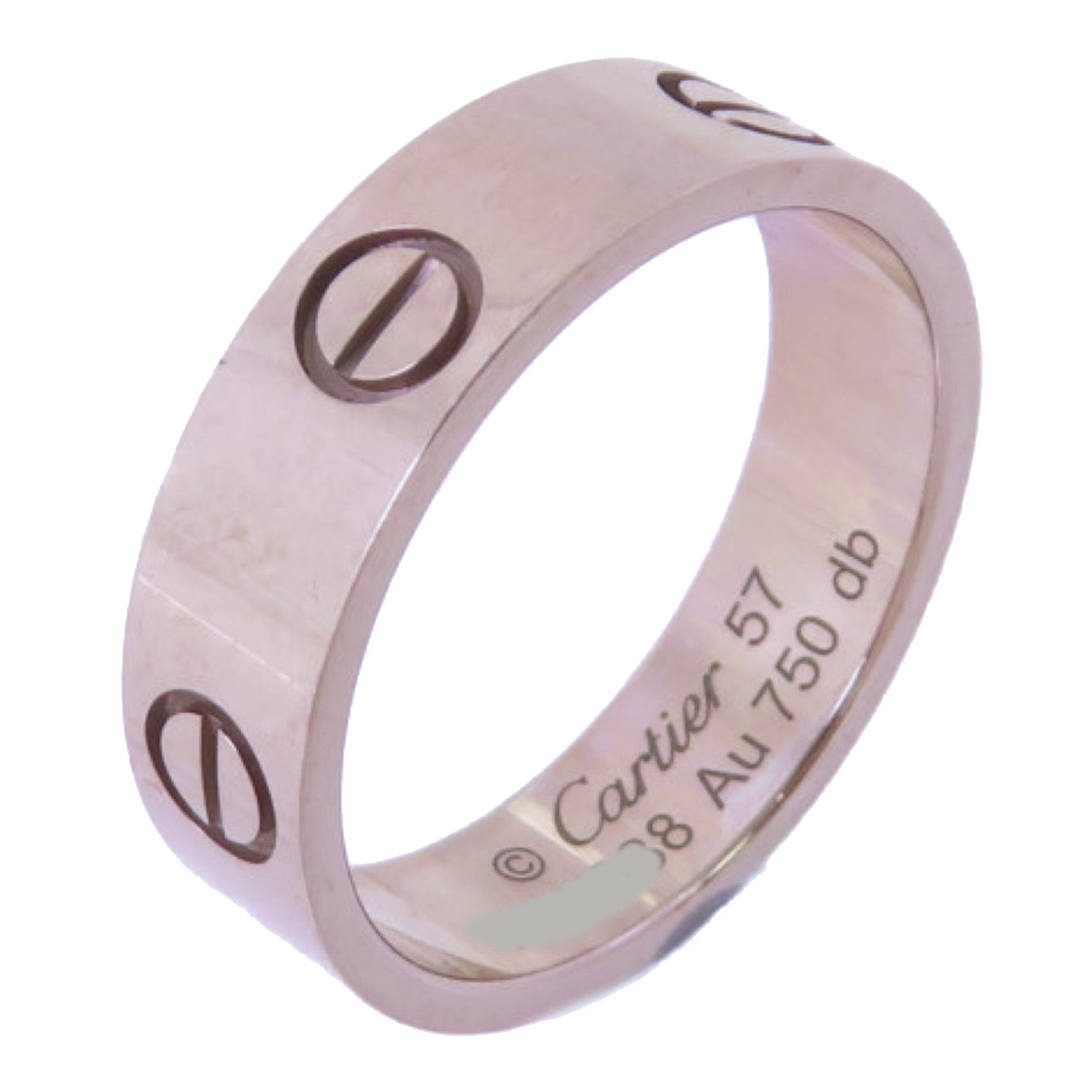 CARTIER 18K白金Love Ring戒指#57/US#8