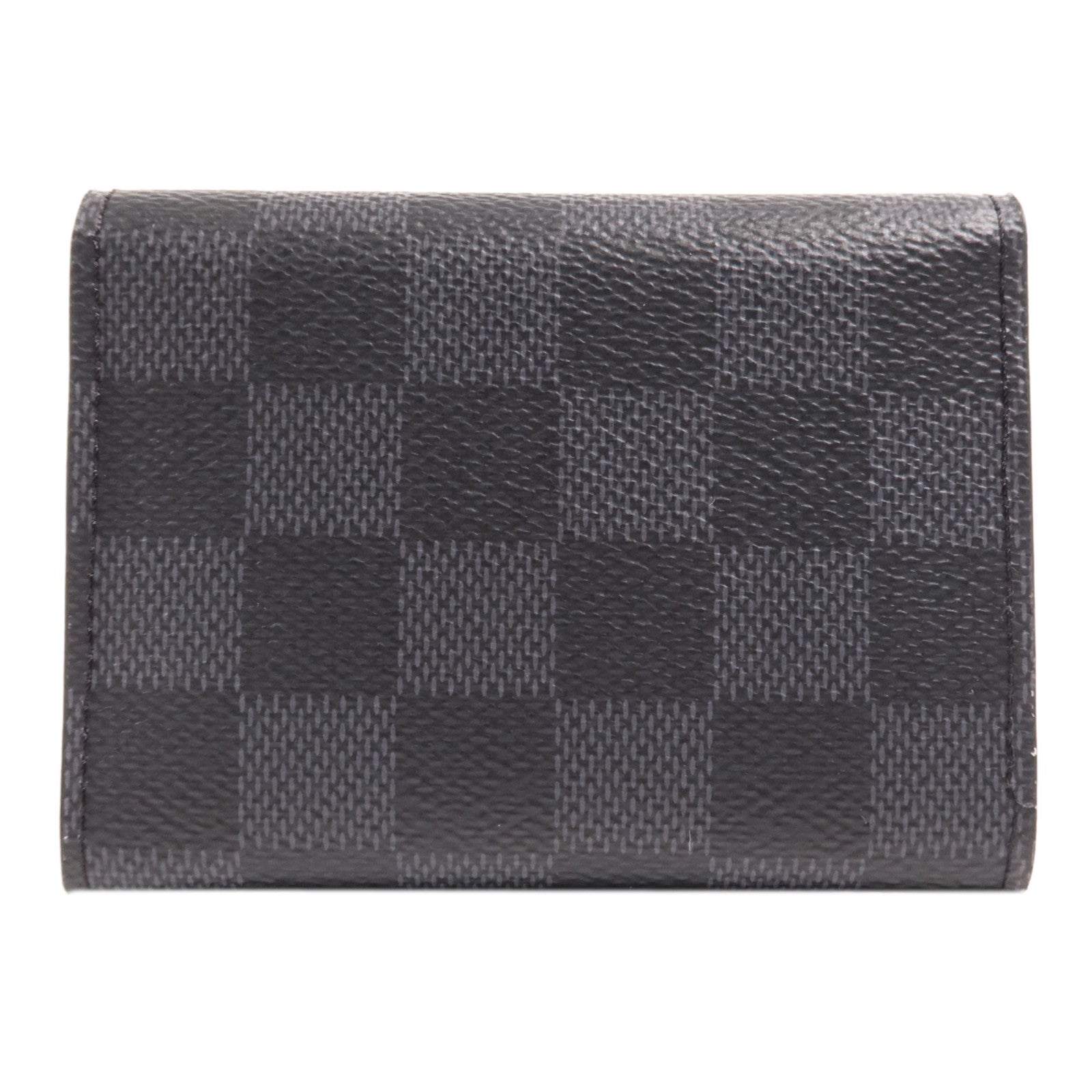 LOUIS VUITTON Damier Graphite Enveloppe Carte De Visite Card Case銀扣卡片套
