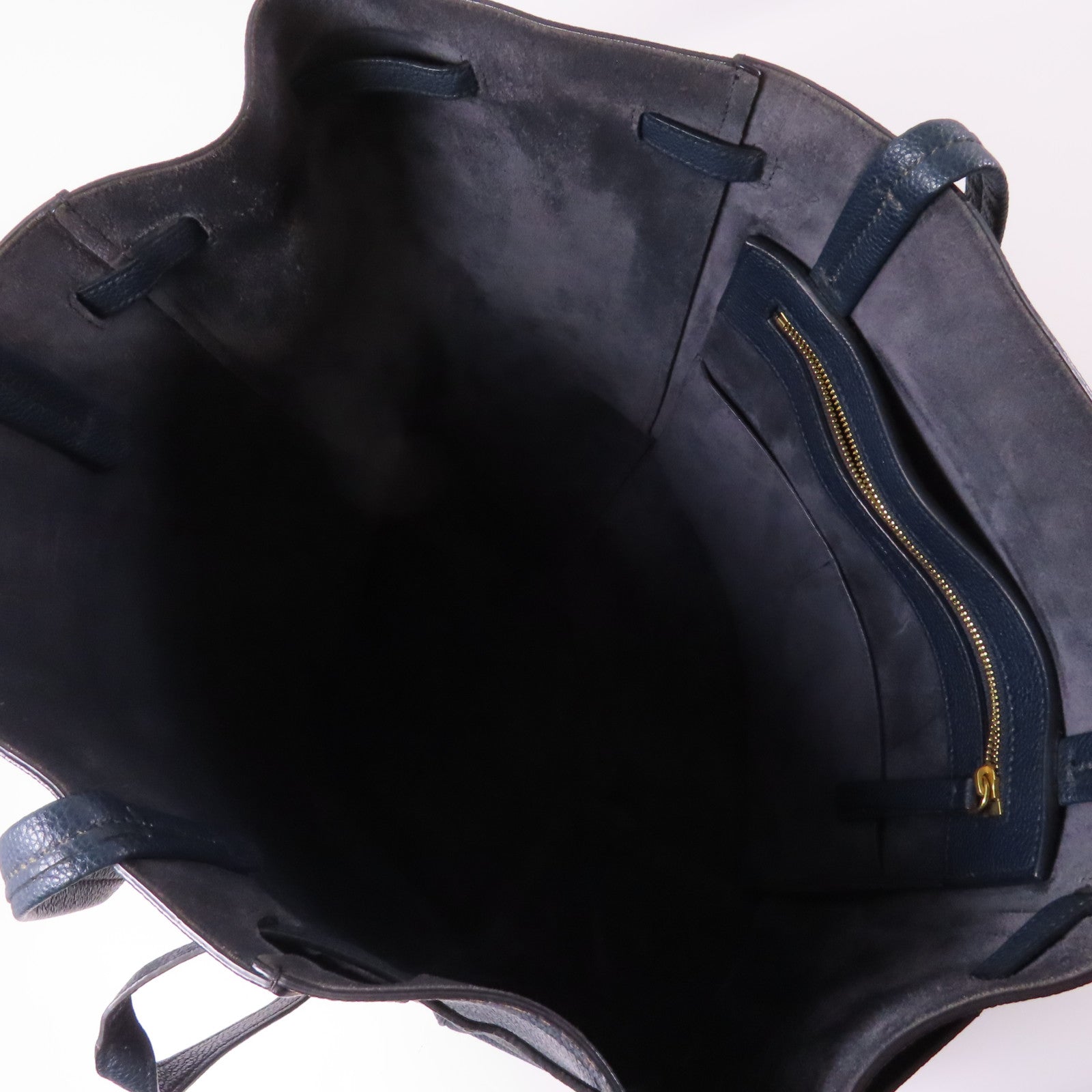CELINE 牛皮皮革Cabas Phantom手挽袋深藍色