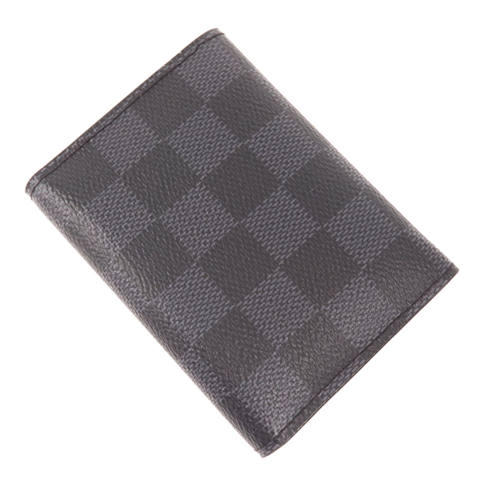 LOUIS VUITTON Damier Graphite Enveloppe Carte De Visite Card Case銀扣卡片套