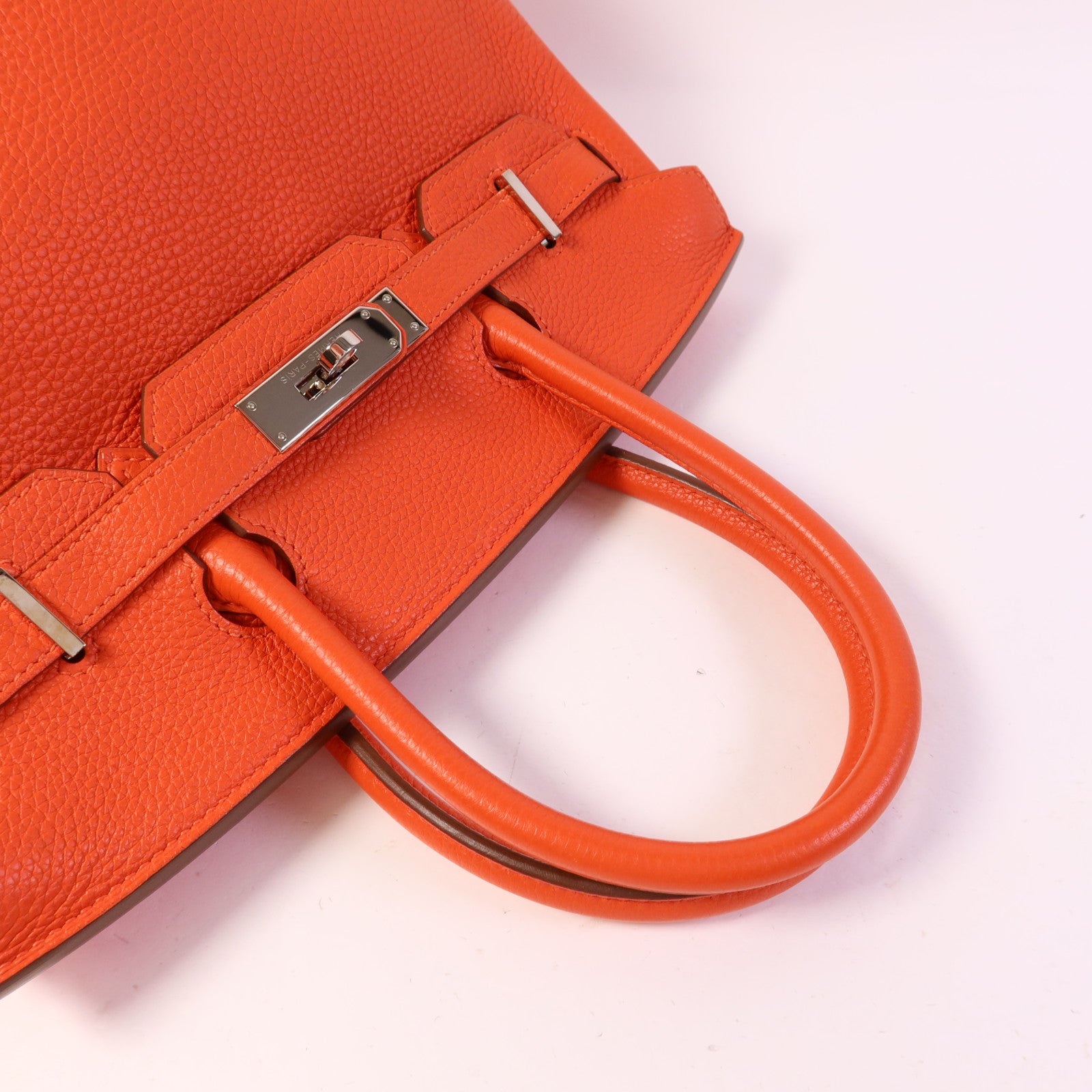 HERMES Togo皮革Birkin 30銀扣手挽袋Capucine