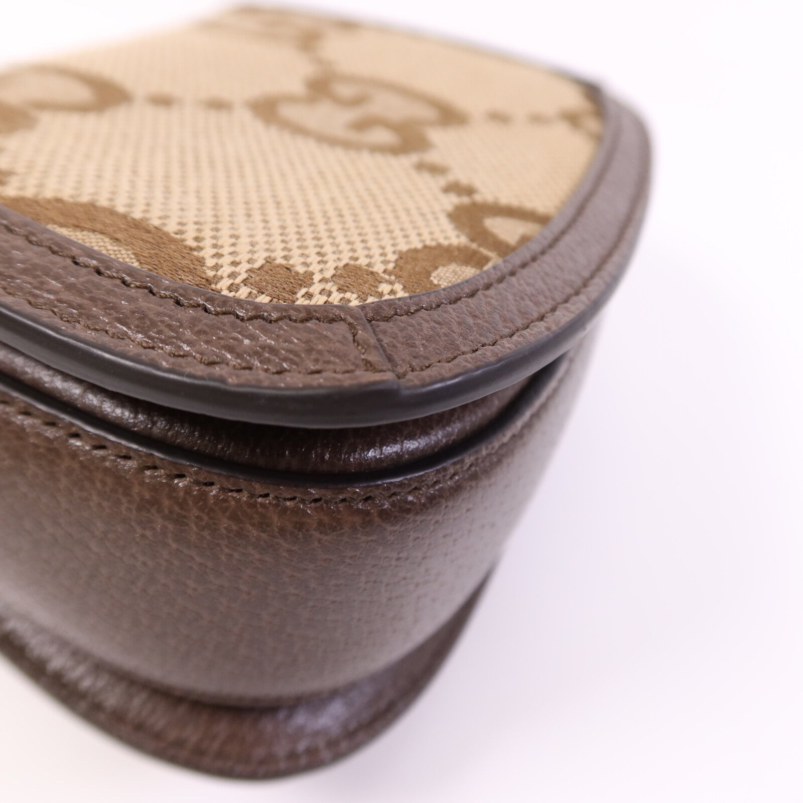 GUCCI 帆布Bamboo 1947金扣肩背袋