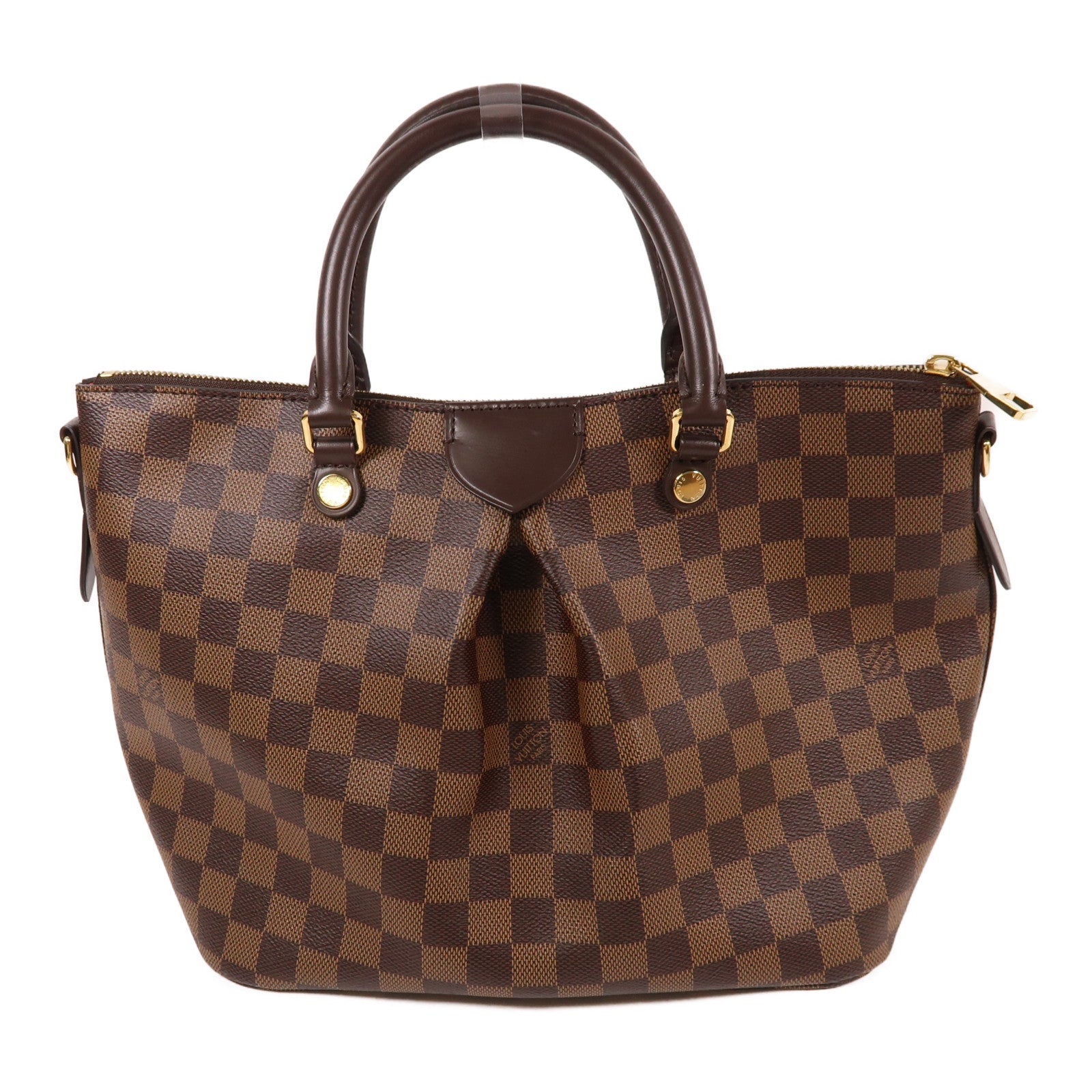 LOUIS VUITTON Damier Siena MM金扣手挽肩背兩用袋