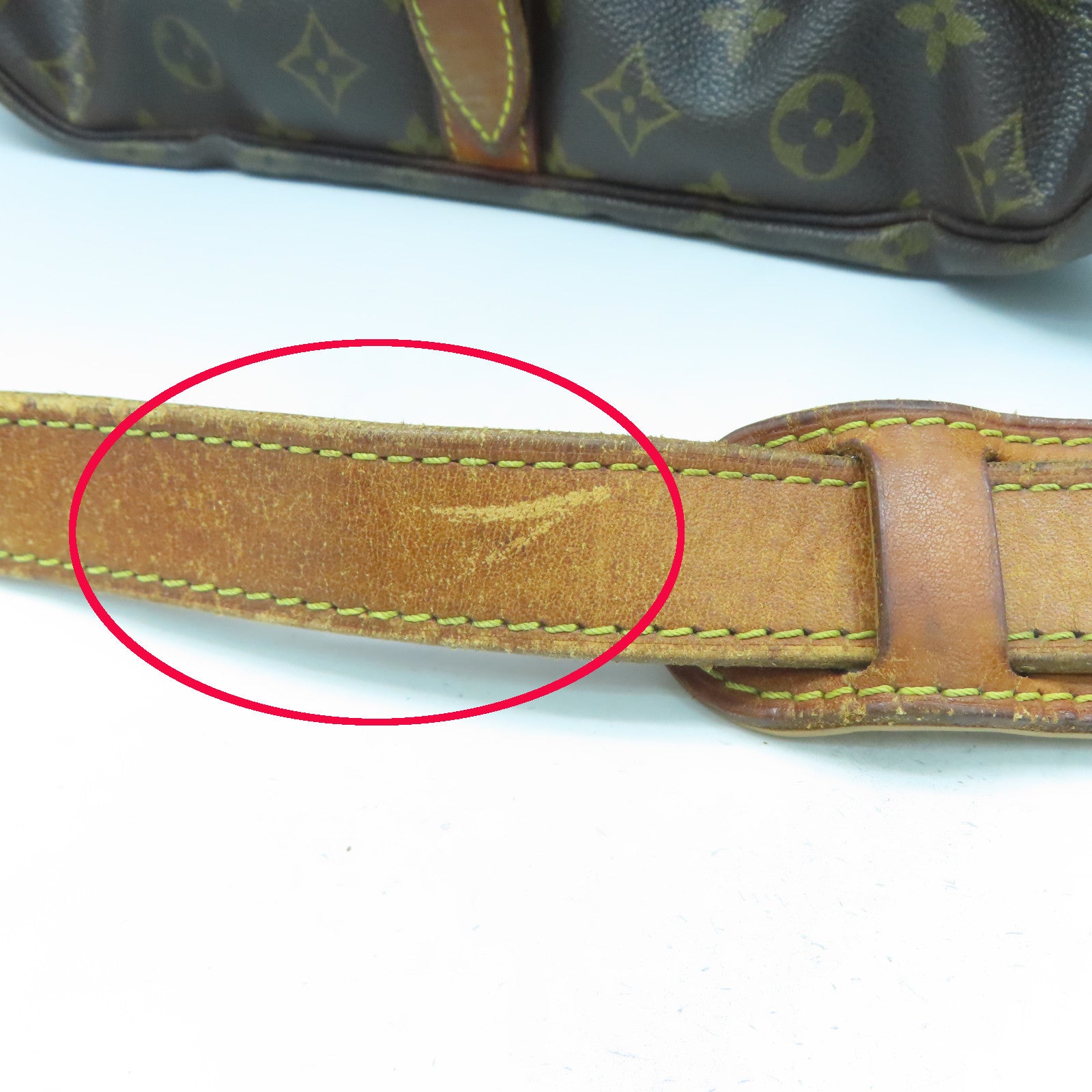 LOUIS VUITTON Monogram Saumur 35金扣肩背袋啡色