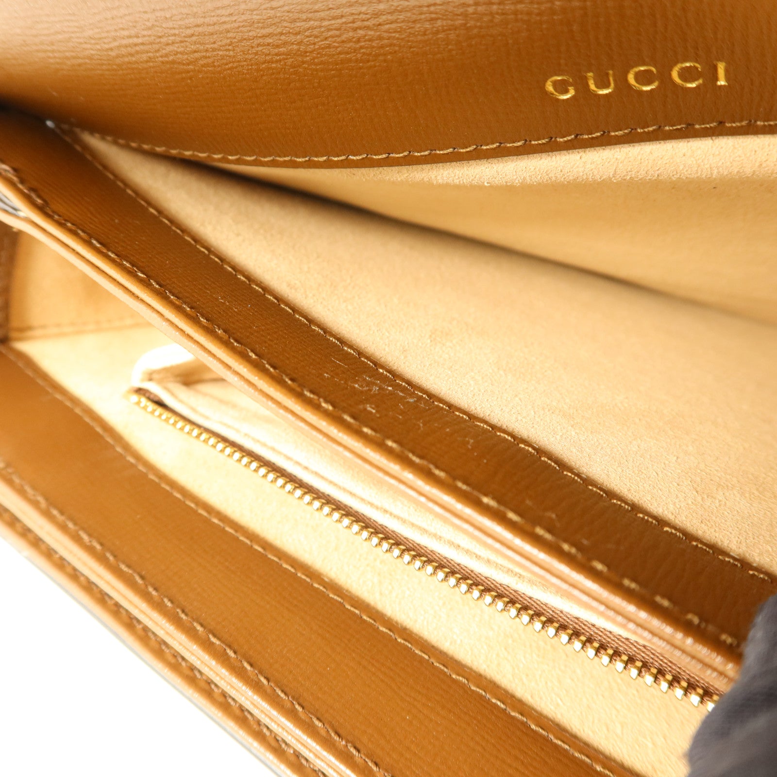 GUCCI 塗層帆布Horsebit 1955 Medium金扣肩背袋