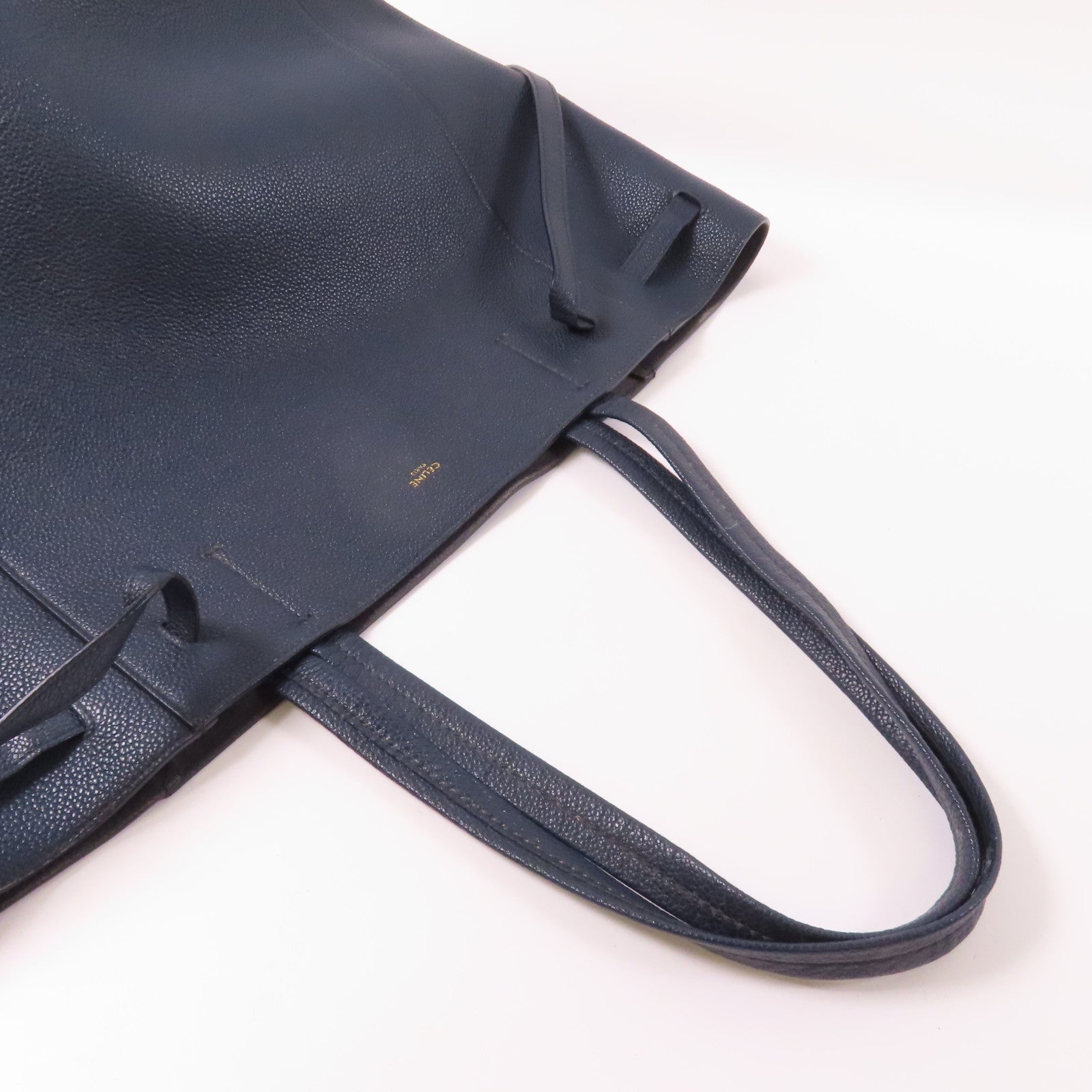CELINE 牛皮皮革Cabas Phantom手挽袋深藍色