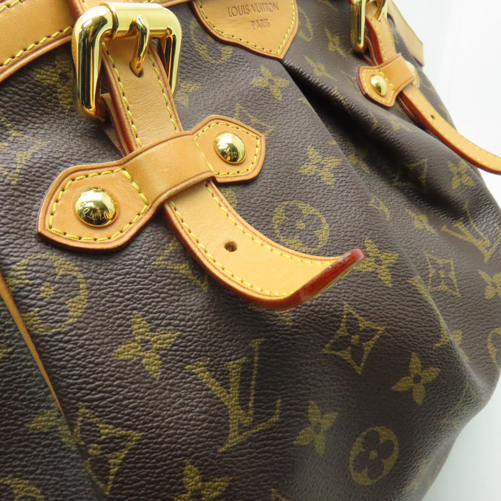 LOUIS VUITTON Monogram Tivoli GM金扣肩背袋啡色