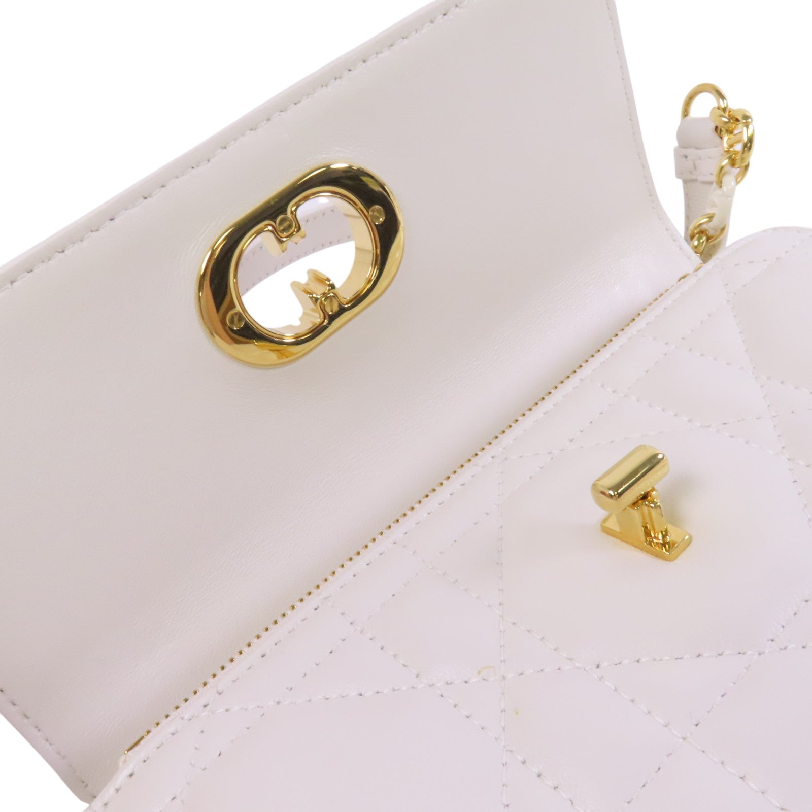 Dior 羊皮皮革Miss Caro金扣鏈帶肩背袋