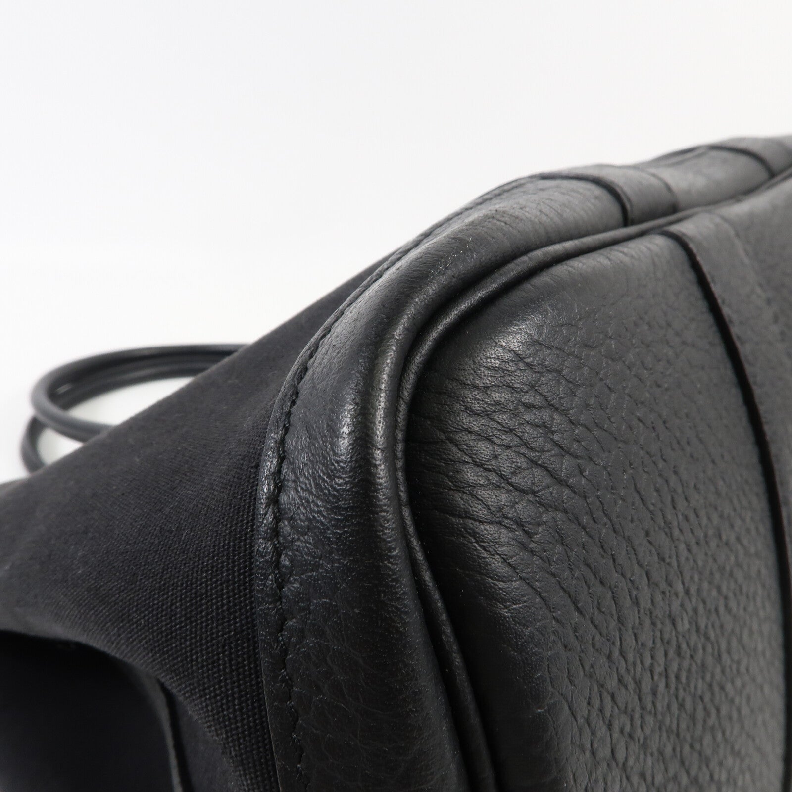 HERMES 帆布Garden Party TPM銀扣手挽袋89 Noir