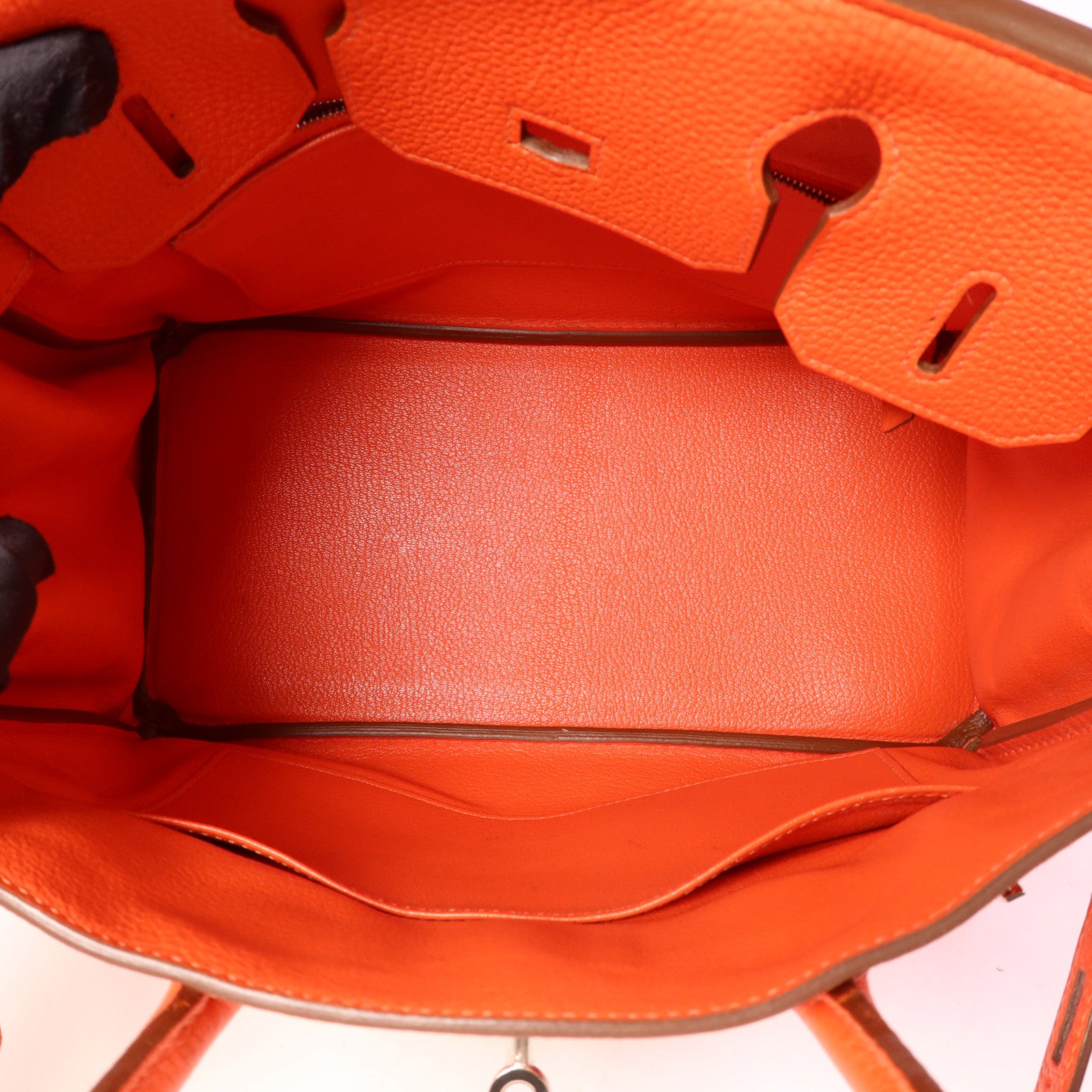 HERMES Togo皮革Birkin 30銀扣手挽袋Capucine