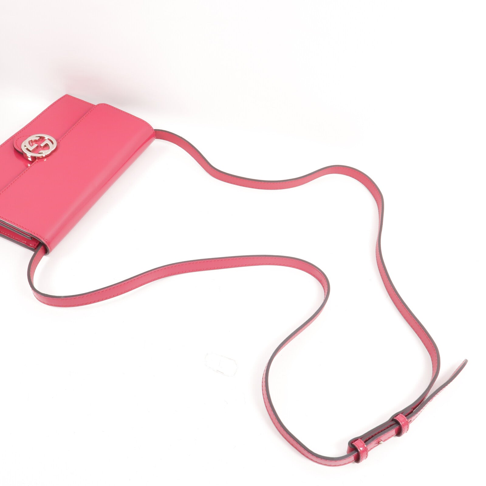GUCCI 漆皮皮革Wallet On Chain肩背袋