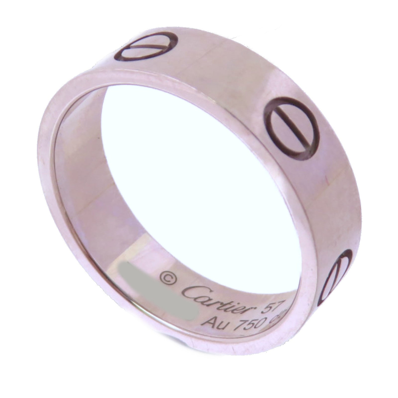CARTIER 18K白金Love Ring戒指#57/US#8