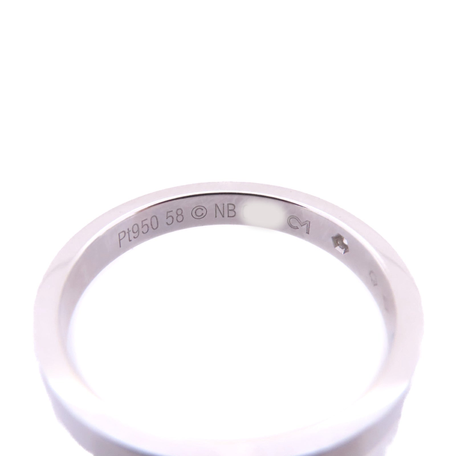 CARTIER PT900鉑金/鑽石Diamond Wedding Ring戒指#58/US#8.5