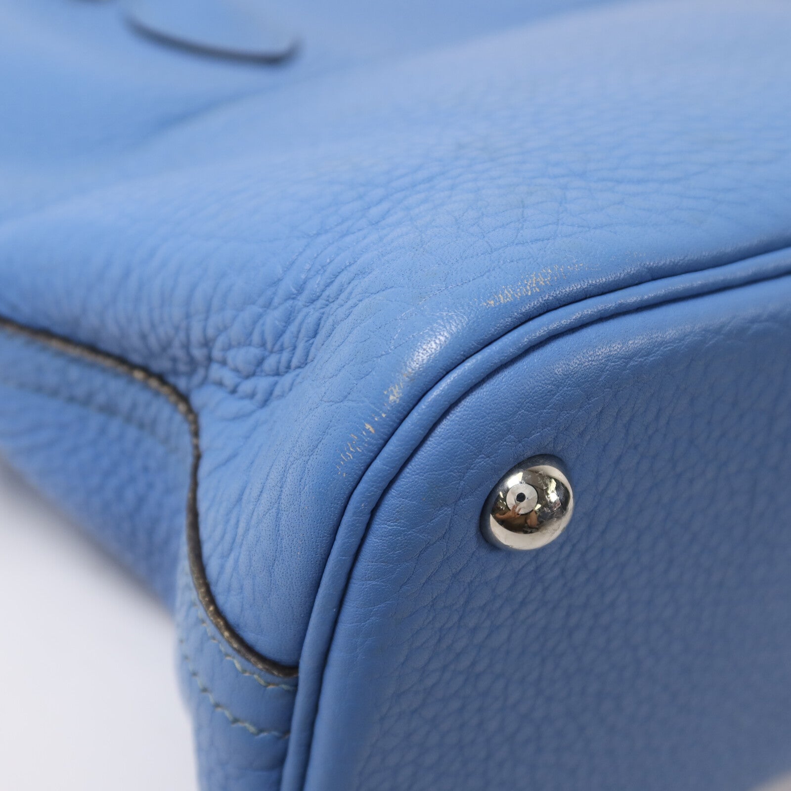 HERMES Clemence皮革Bolide 31手挽肩背兩用袋Bleu Paradise