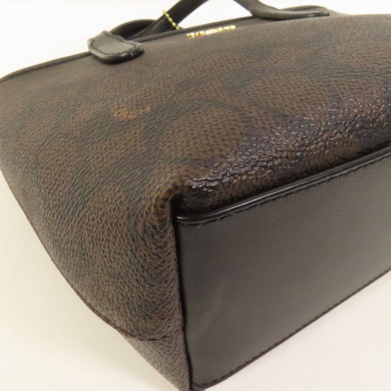 COACH 塗層帆布Shoulder Bag金扣手挽肩背兩用袋