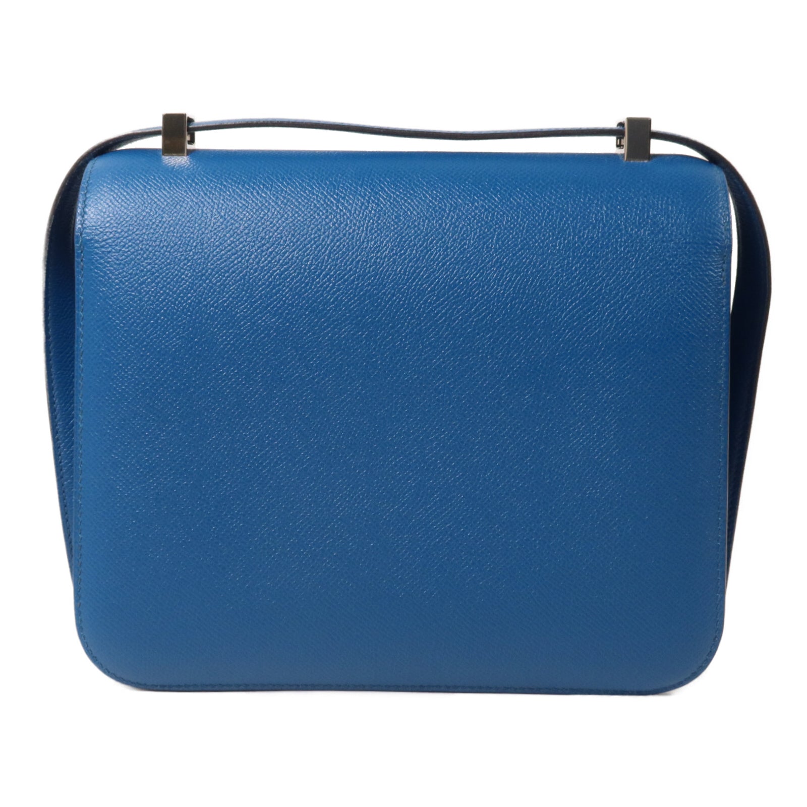 HERMES Epsom皮革Constance 24肩背袋Bleu Izmir