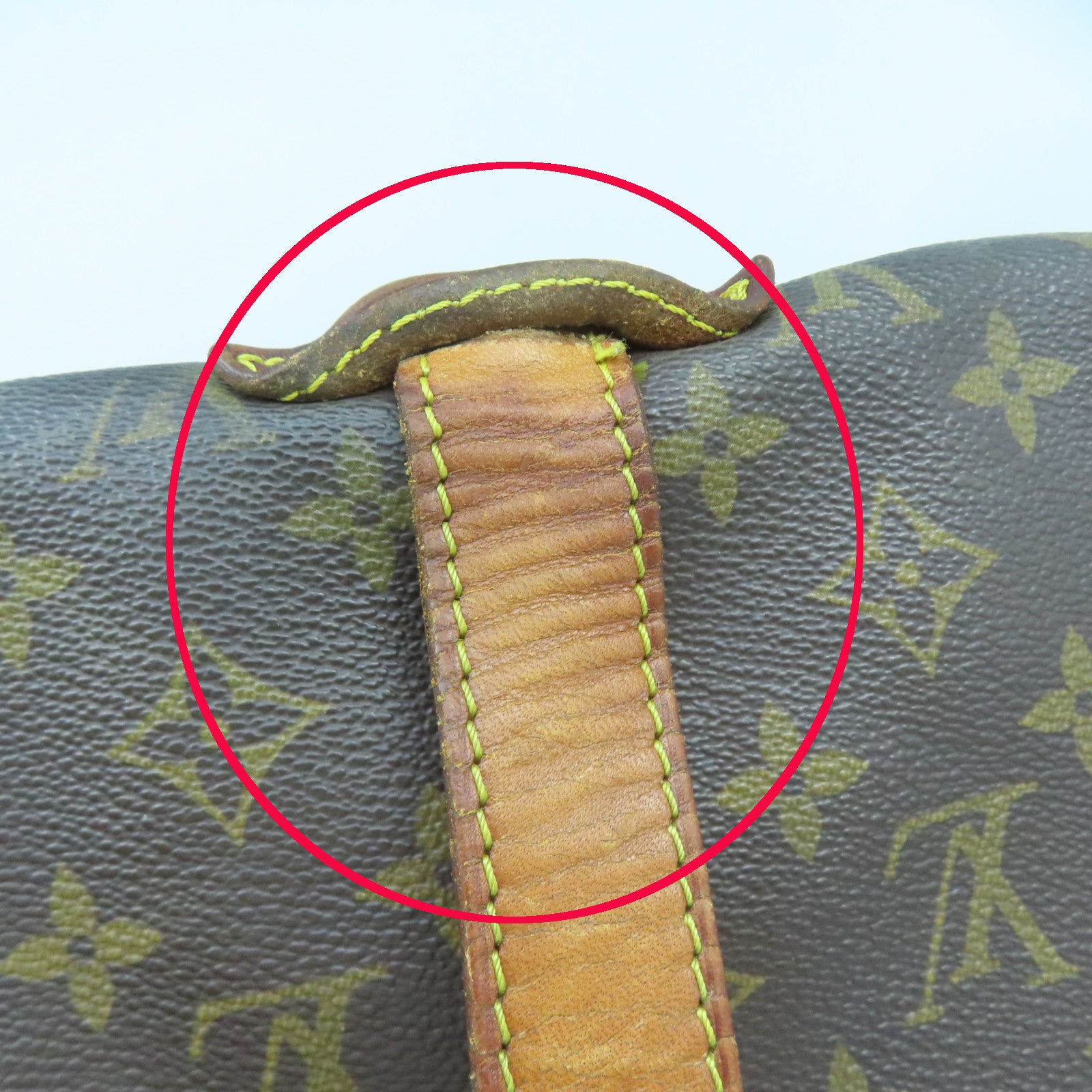 LOUIS VUITTON Monogram Saumur 35金扣肩背袋啡色