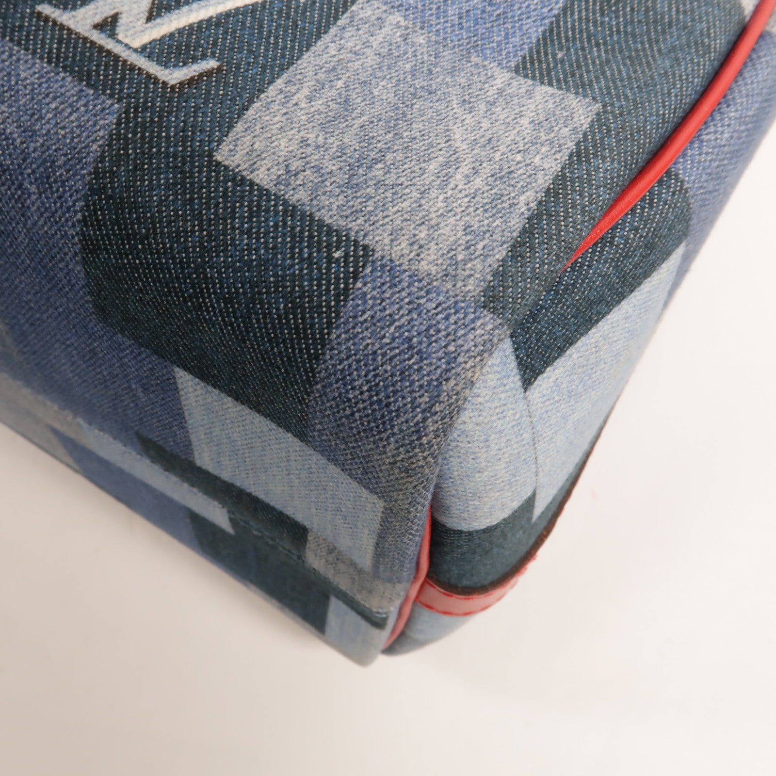 LOUIS VUITTON Monogram Denim Speedy Bandouliere 30手挽肩背兩用袋