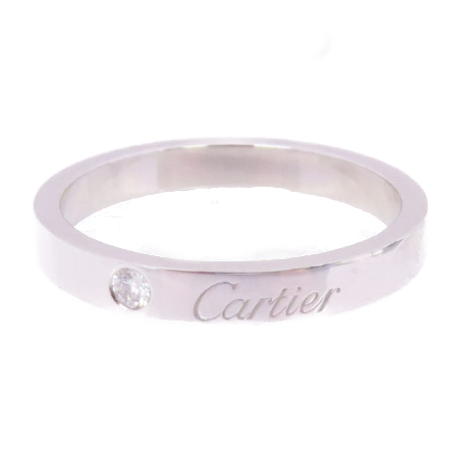 CARTIER PT900鉑金/鑽石Diamond Wedding Ring戒指#58/US#8.5