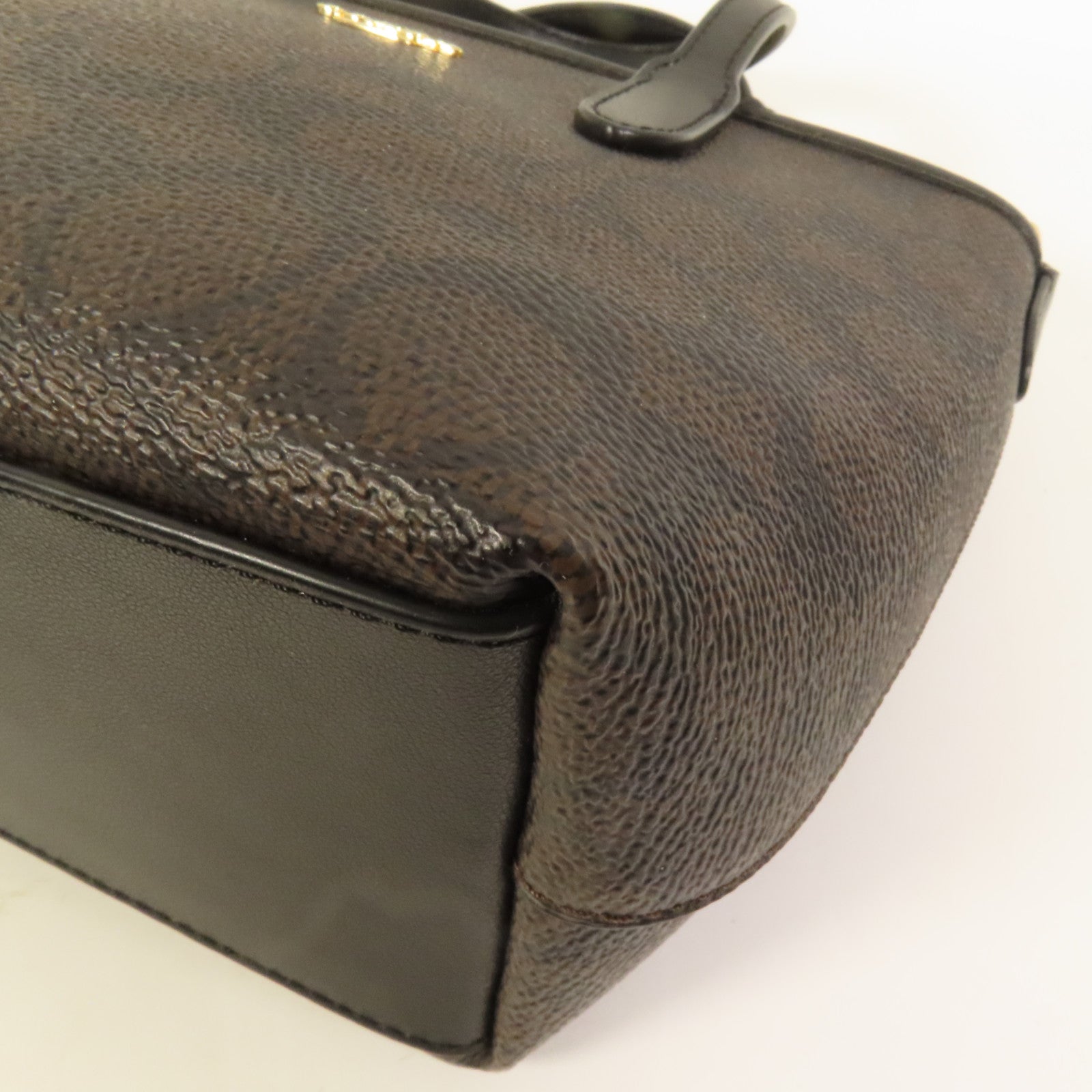 COACH 塗層帆布Shoulder Bag金扣手挽肩背兩用袋