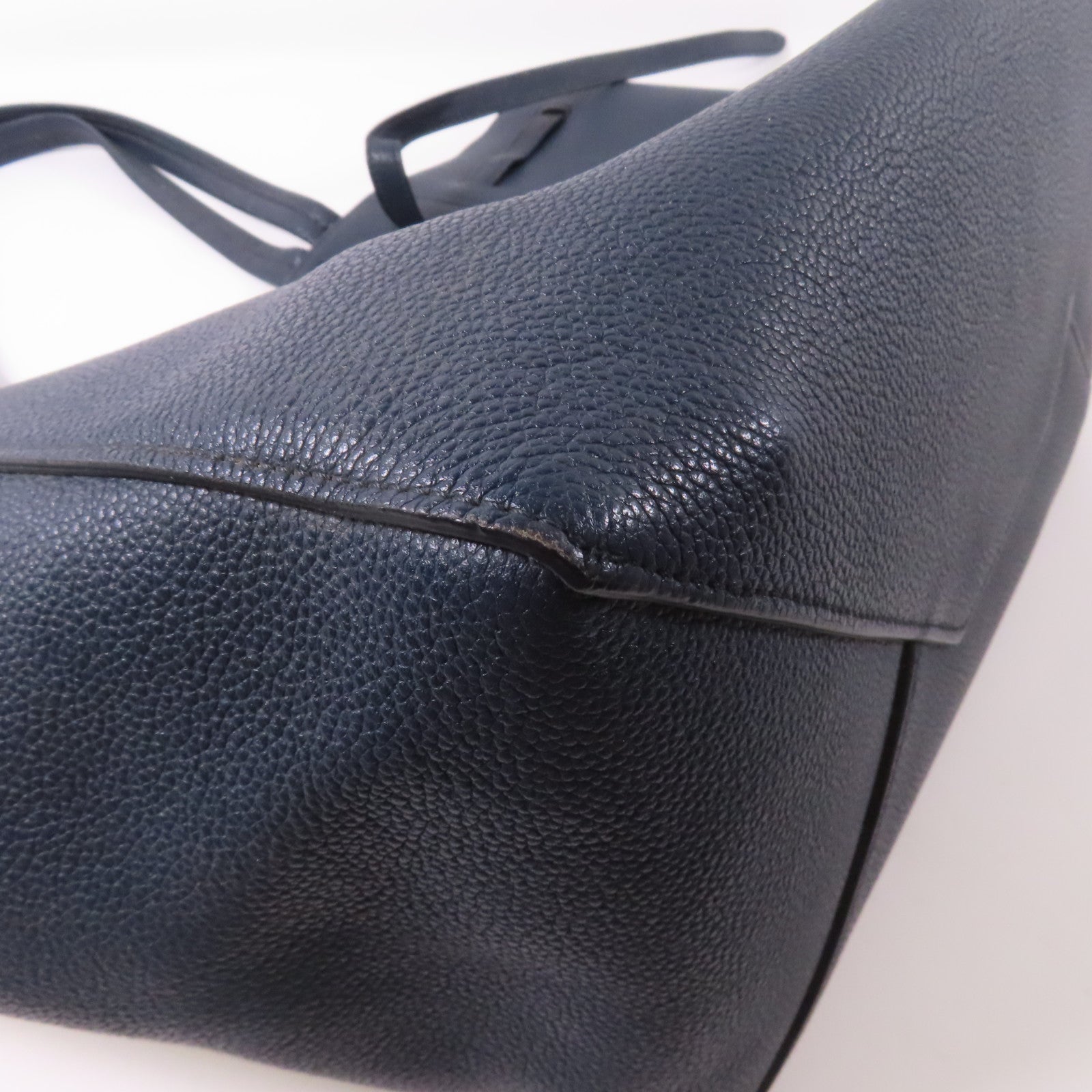CELINE 牛皮皮革Cabas Phantom手挽袋深藍色