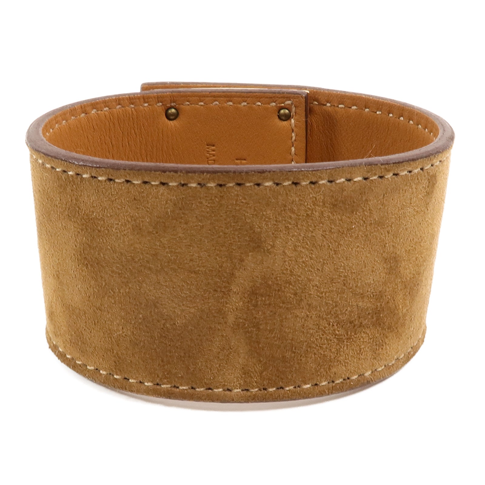 HERMES Doblis皮革Kelly Dog Bracelet手帶Alezan