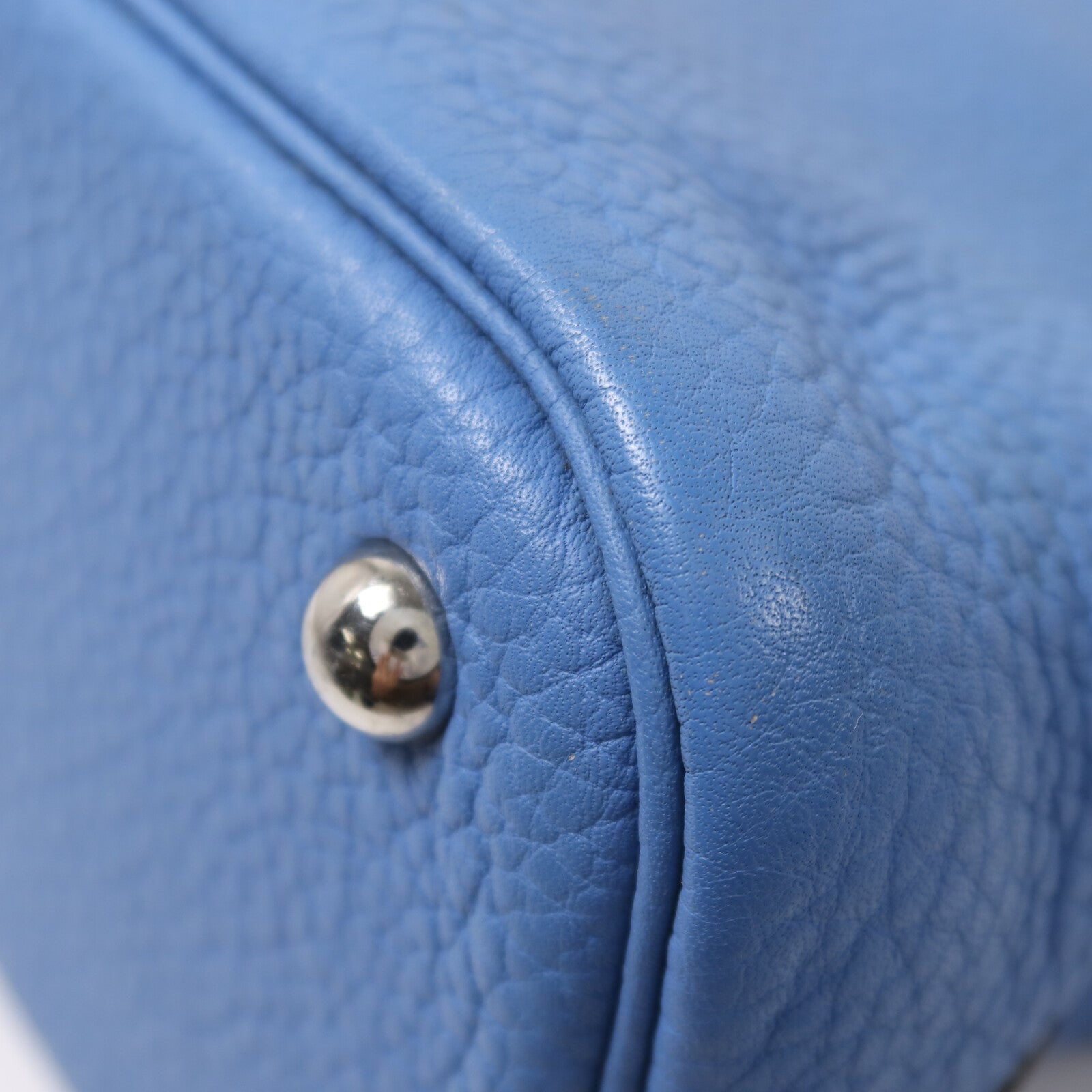 HERMES Clemence皮革Bolide 31手挽肩背兩用袋Bleu Paradise