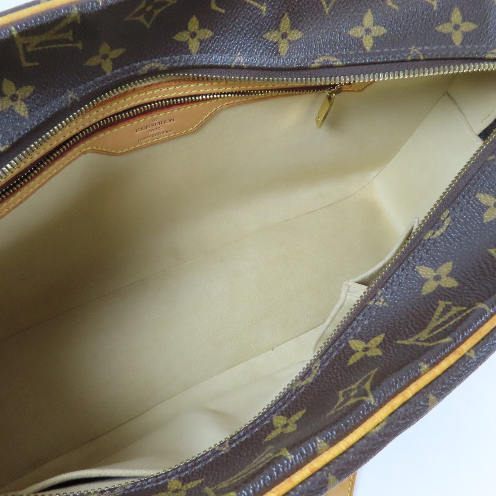 LOUIS VUITTON Monogram Cite GM金扣肩背袋啡色