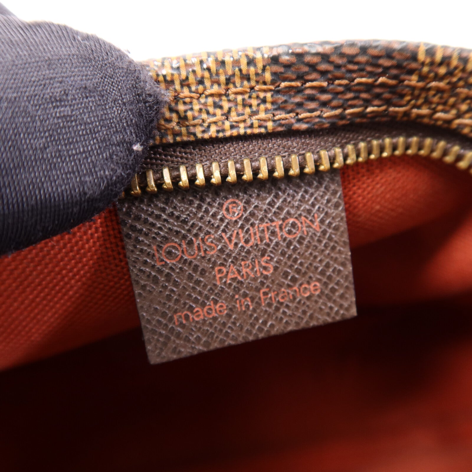 LOUIS VUITTON Damier Trousse Makeup Accessory Pouch金扣手挽袋