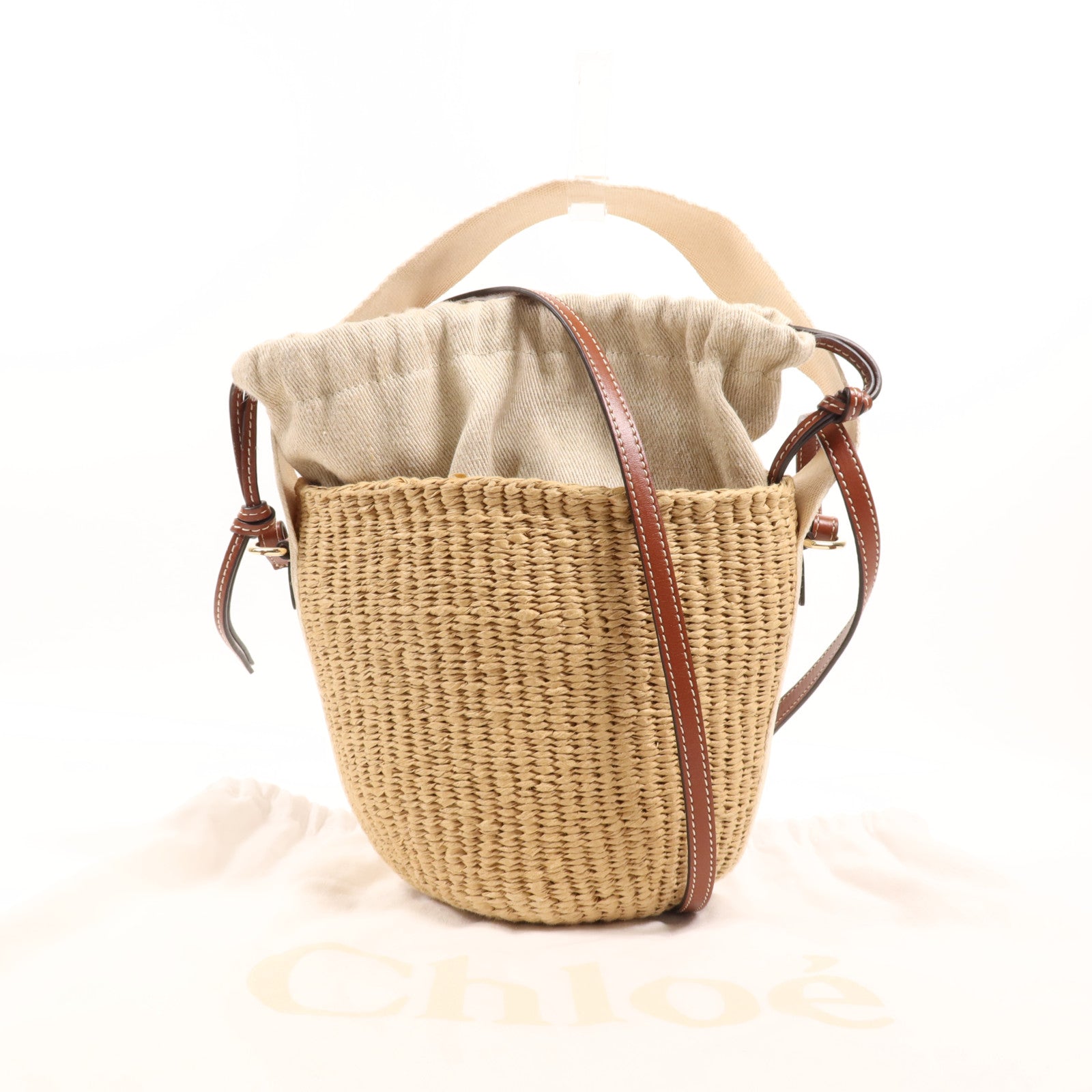 Chloe Raffia Woody Bucket金扣手挽肩背兩用袋