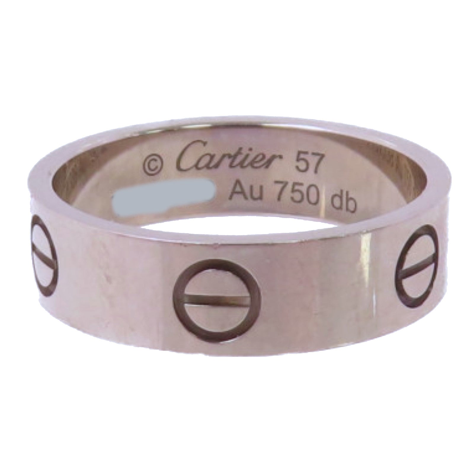 CARTIER 18K白金Love Ring戒指#57/US#8