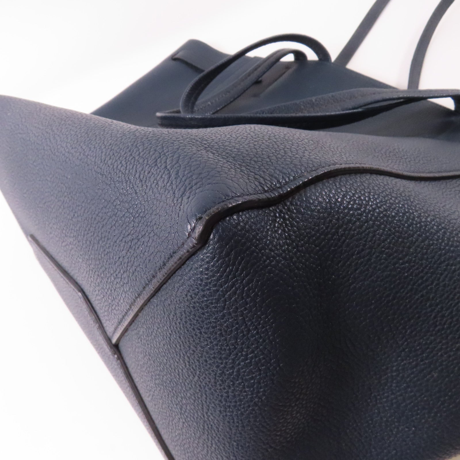 CELINE 牛皮皮革Cabas Phantom手挽袋深藍色