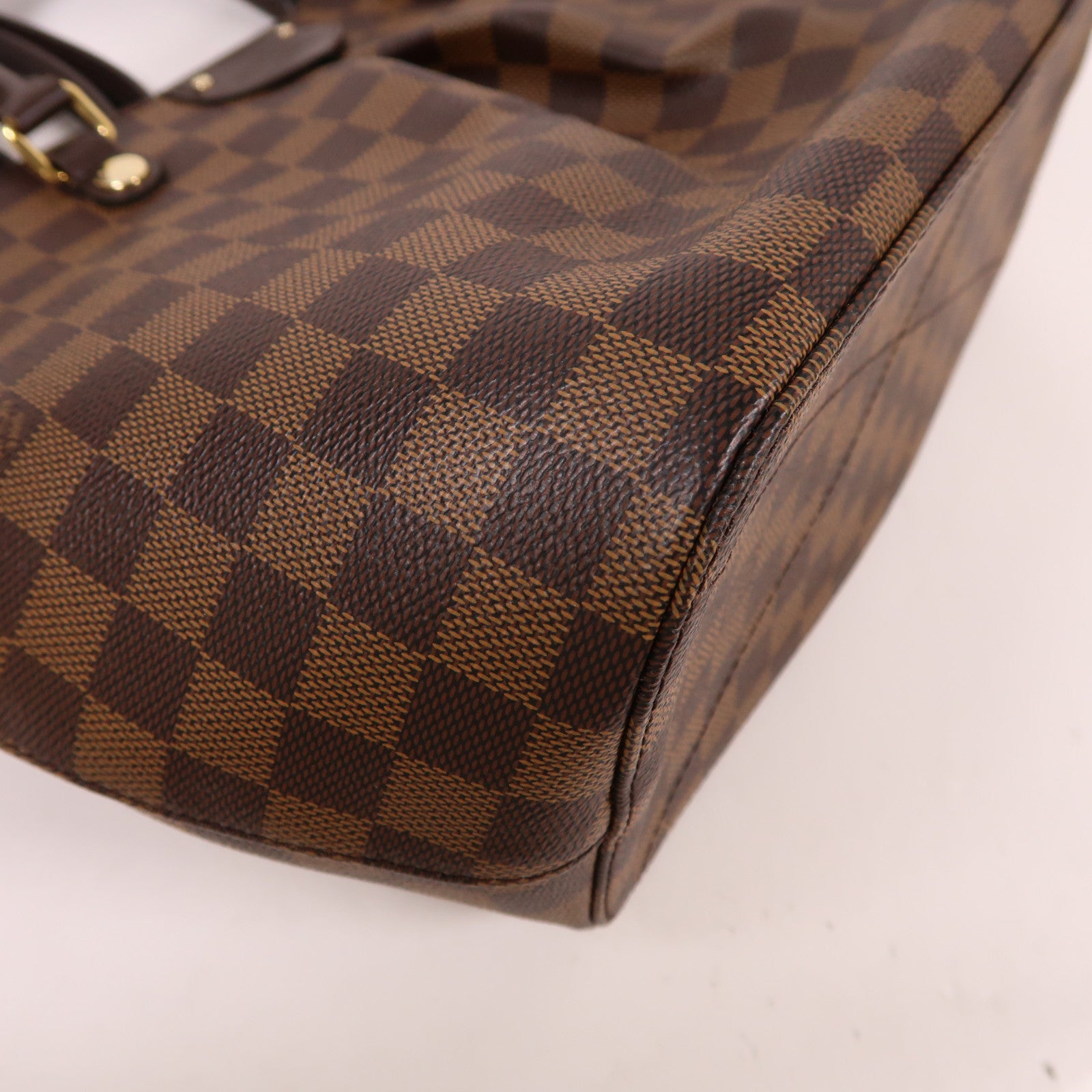 LOUIS VUITTON Damier Siena MM金扣手挽肩背兩用袋