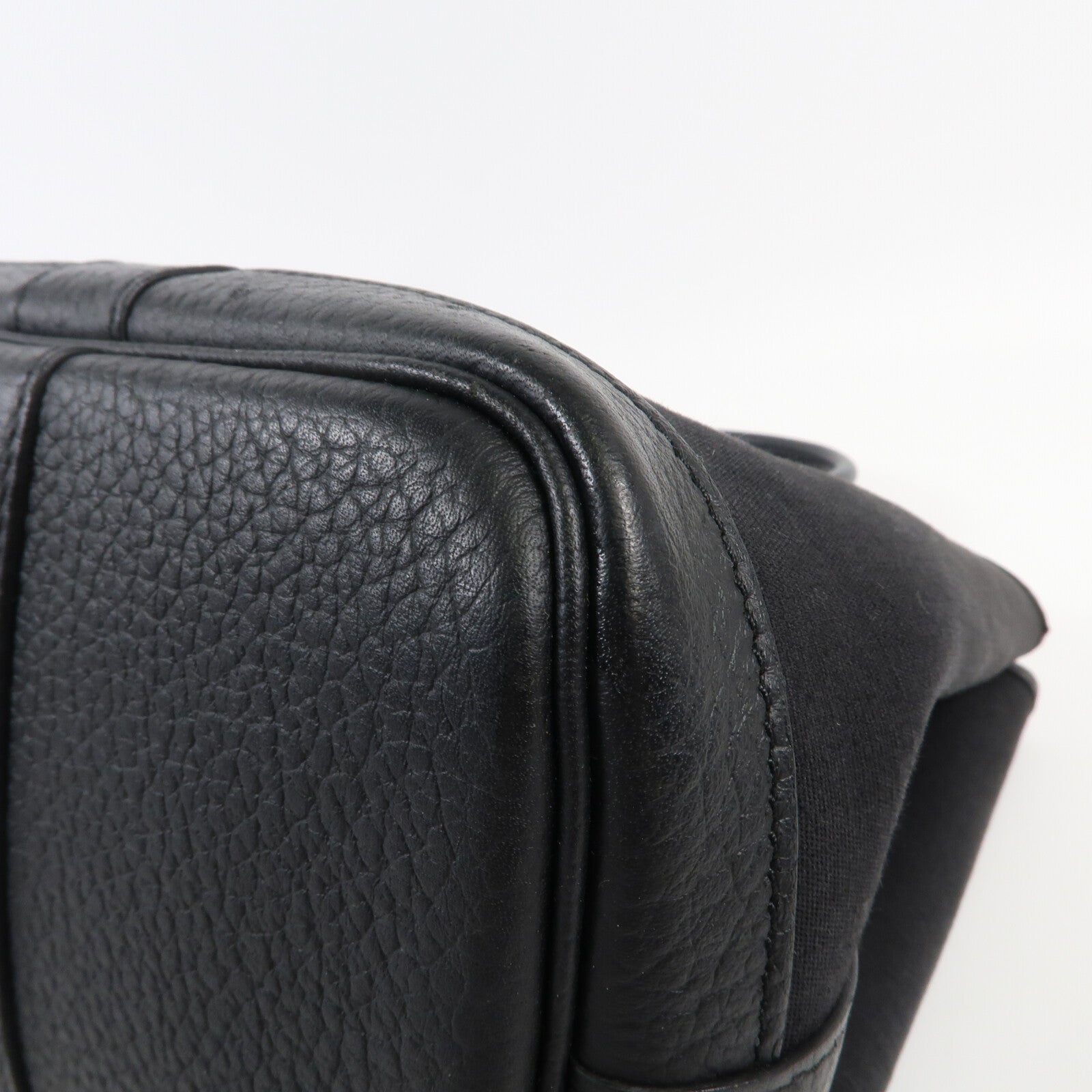 HERMES 帆布Garden Party TPM銀扣手挽袋89 Noir