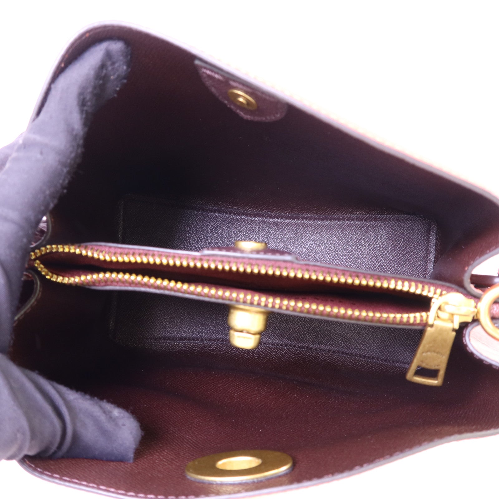 COACH 牛皮皮革Willow Bucket Bag金扣肩背袋