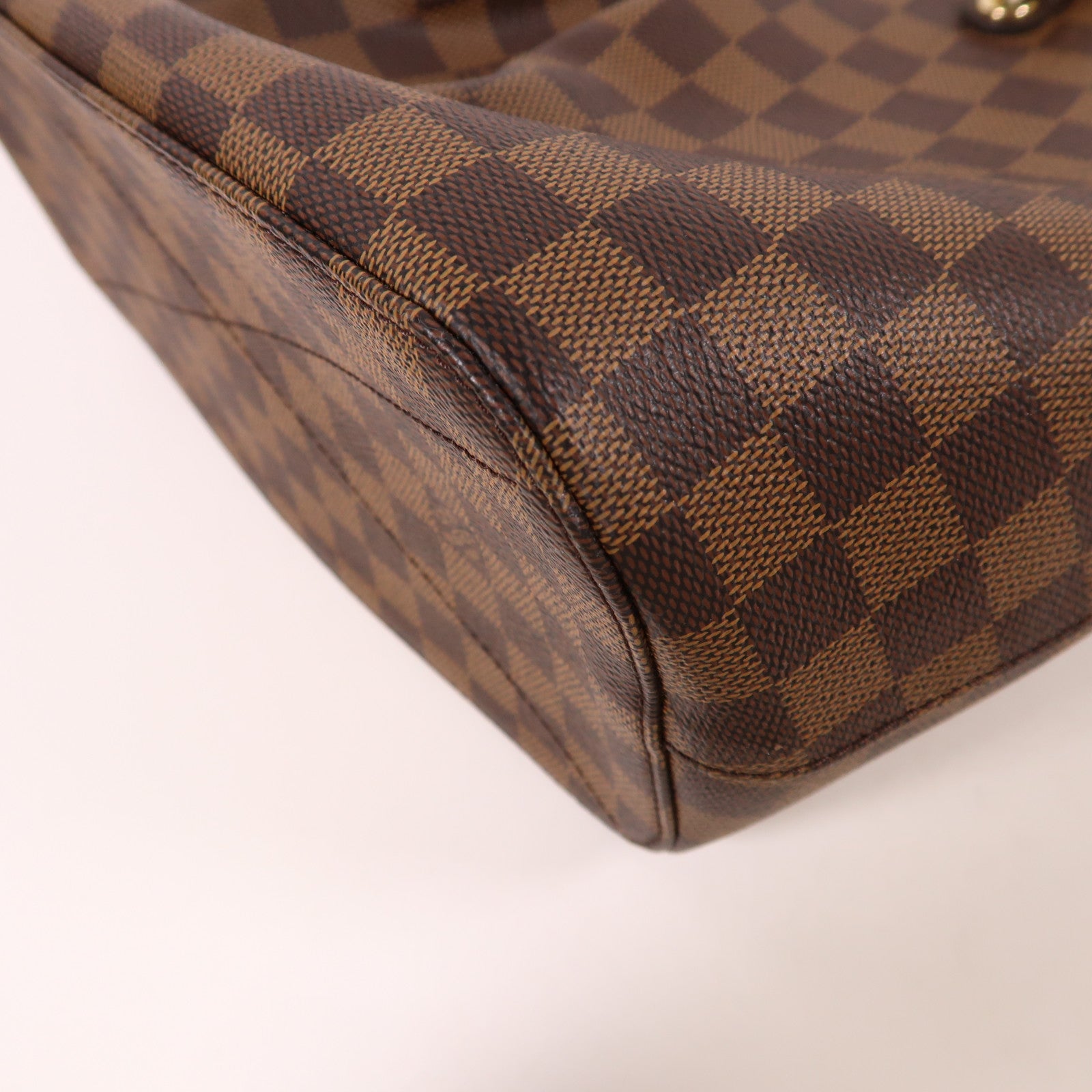 LOUIS VUITTON Damier Siena MM金扣手挽肩背兩用袋