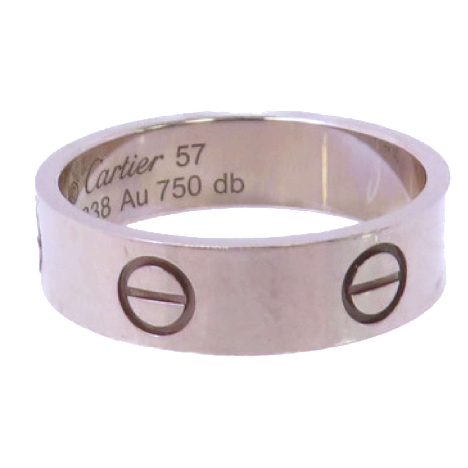 CARTIER 18K白金Love Ring戒指#57/US#8