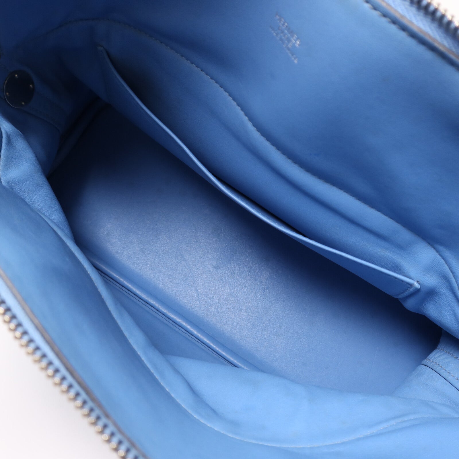 HERMES Clemence皮革Bolide 31手挽肩背兩用袋Bleu Paradise