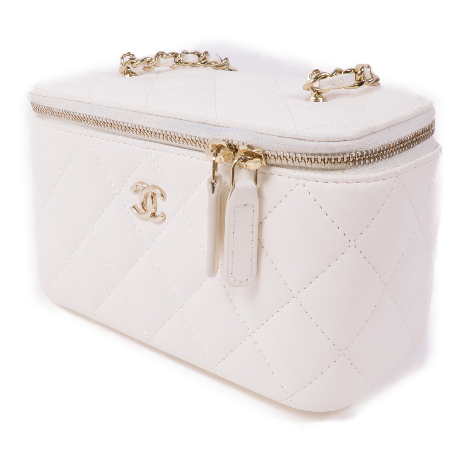 CHANEL 【激減優惠】羊皮皮革Vanity Case金扣肩背袋
