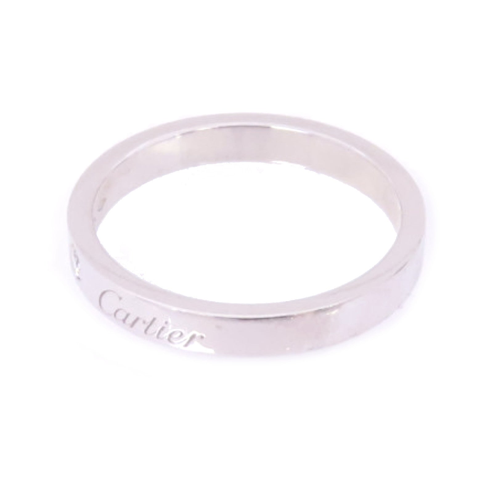 CARTIER PT900鉑金/鑽石Diamond Wedding Ring戒指#58/US#8.5