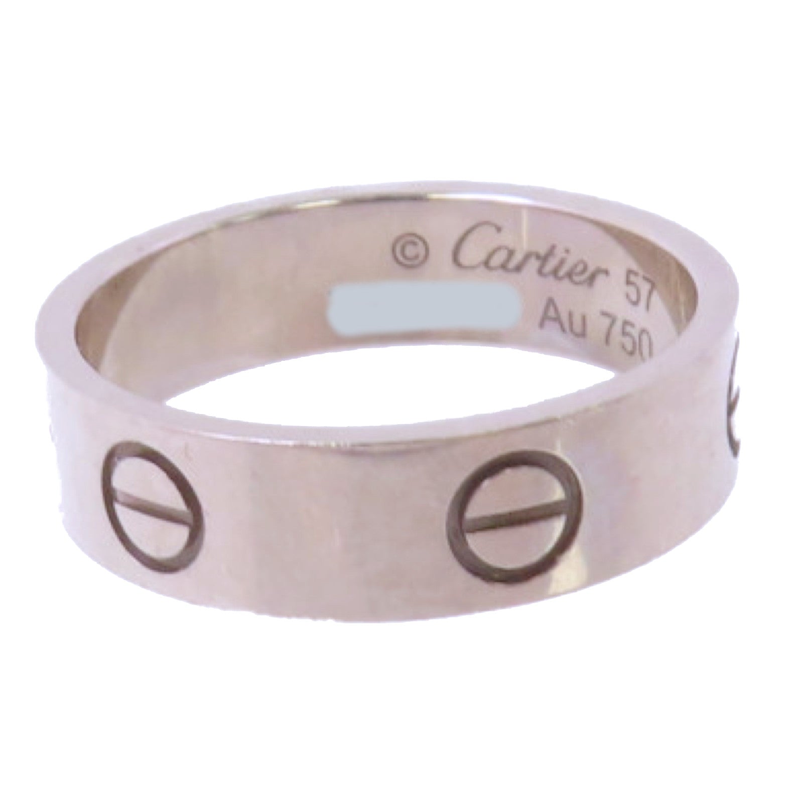 CARTIER 18K白金Love Ring戒指#57/US#8